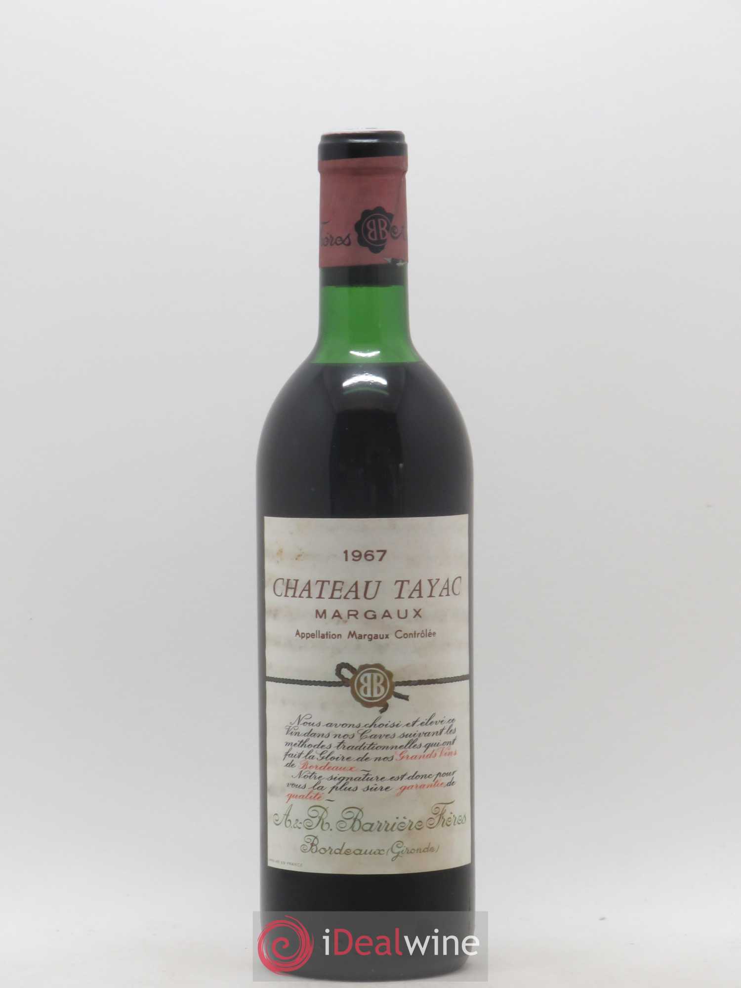Château Tayac Cru Bourgeois 1967 - Lot de 1 bouteille - 0