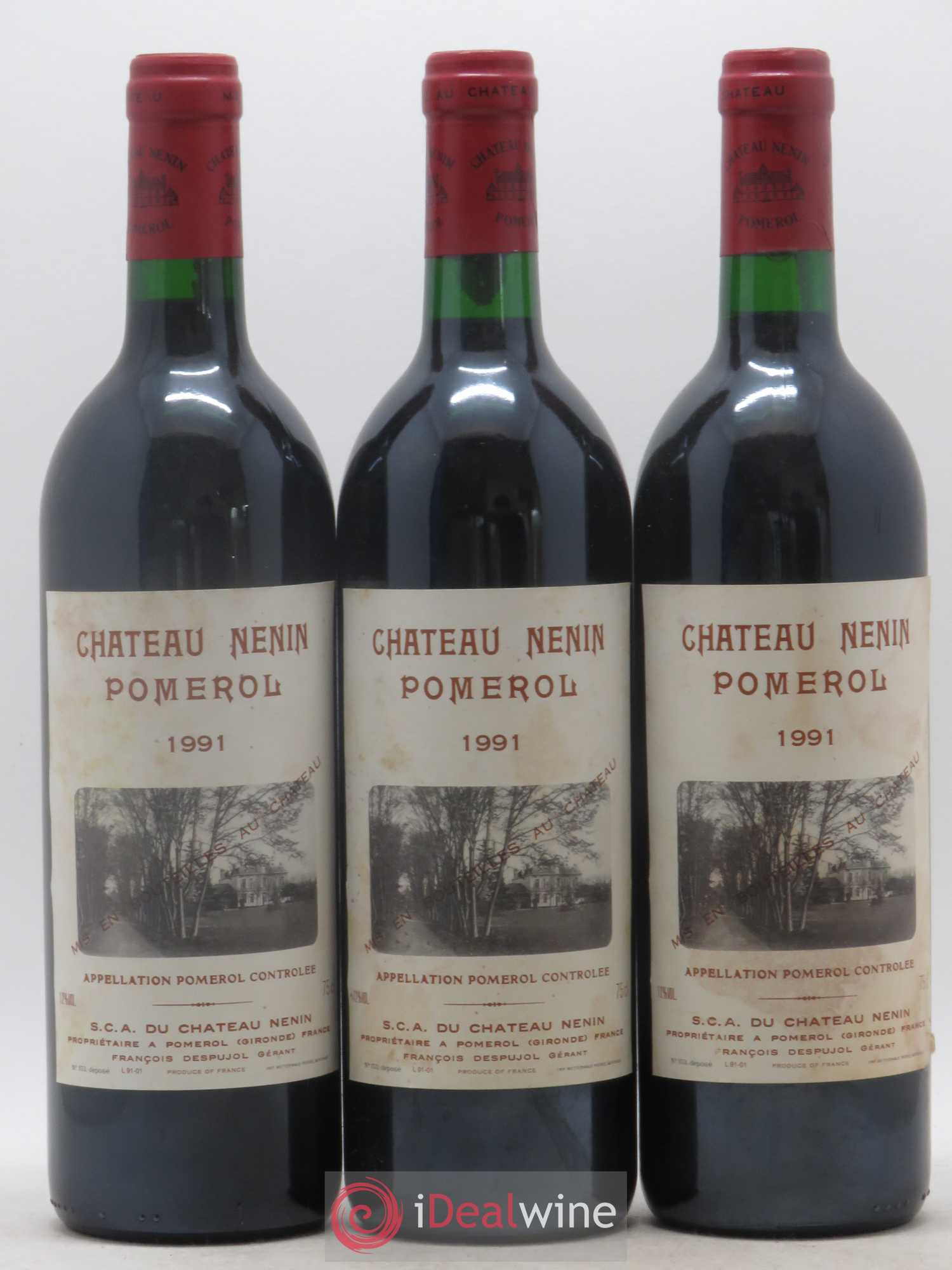 Château Nenin 1991 - Lot de 3 bouteilles - 0