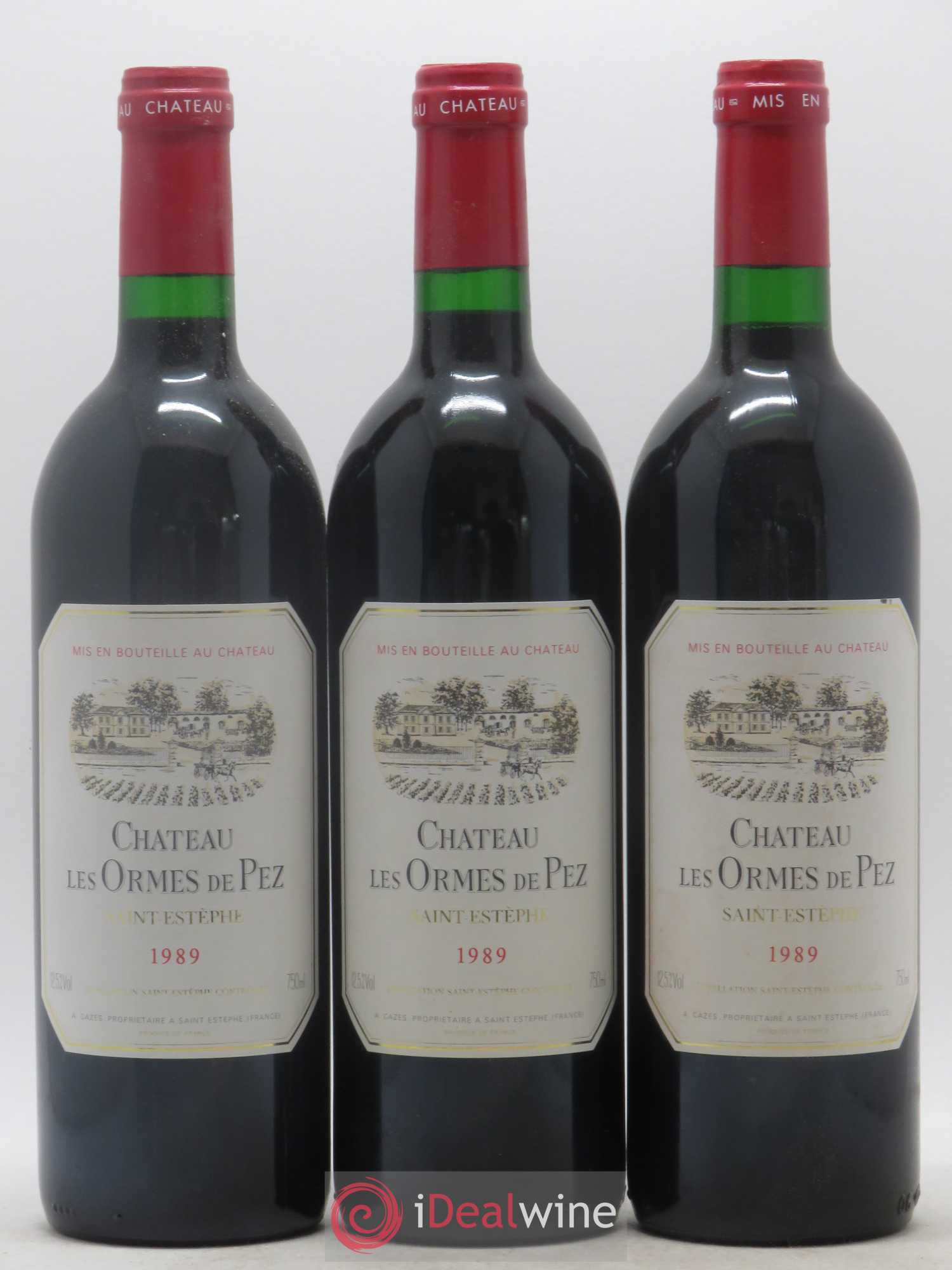 Château les Ormes de Pez 1989 - Lot de 3 bouteilles - 0