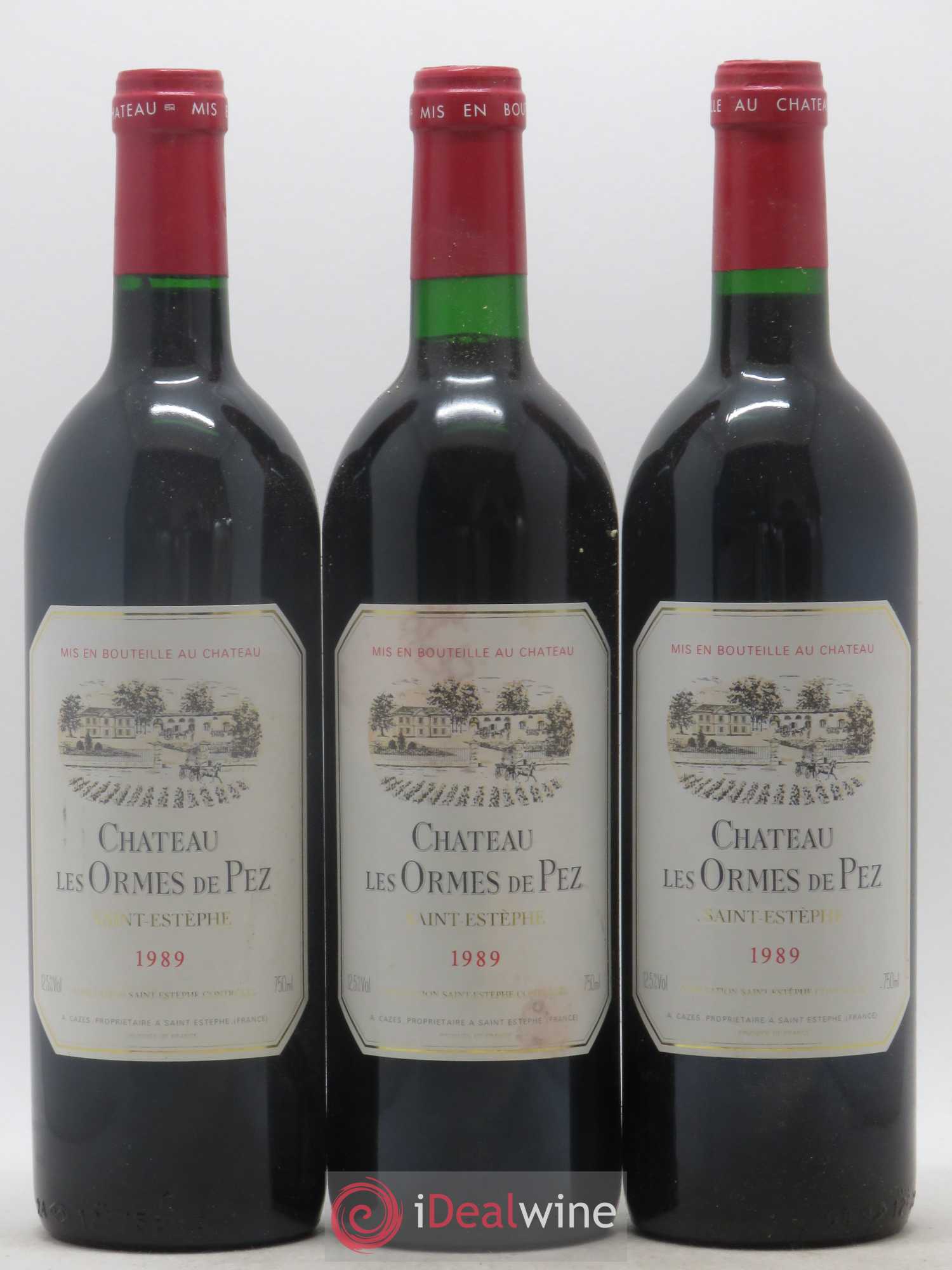 Château les Ormes de Pez 1989 - Lot de 3 bouteilles - 0