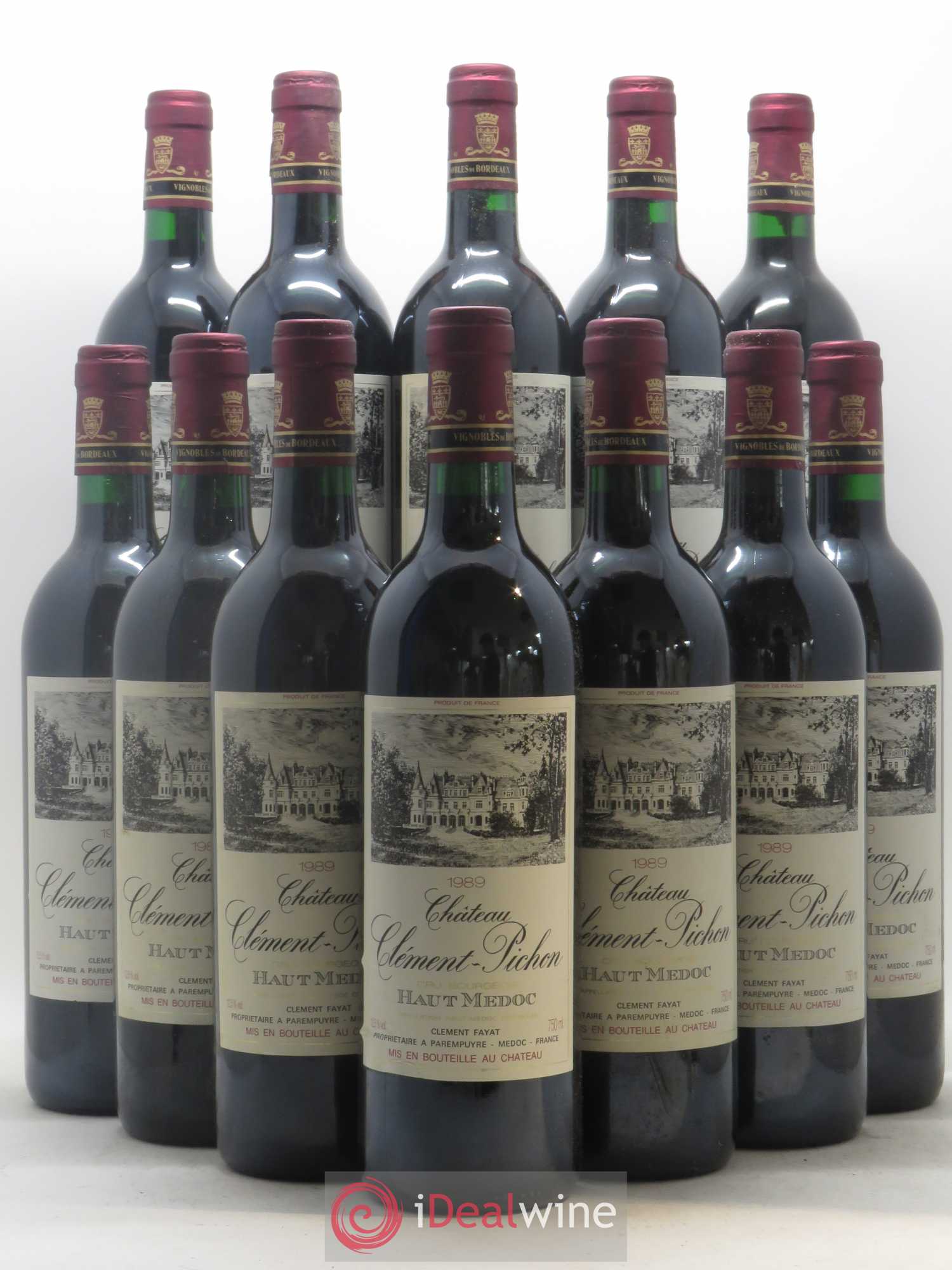 Château Clément-Pichon Cru Bourgeois 1989 - Lot de 12 bouteilles - 0