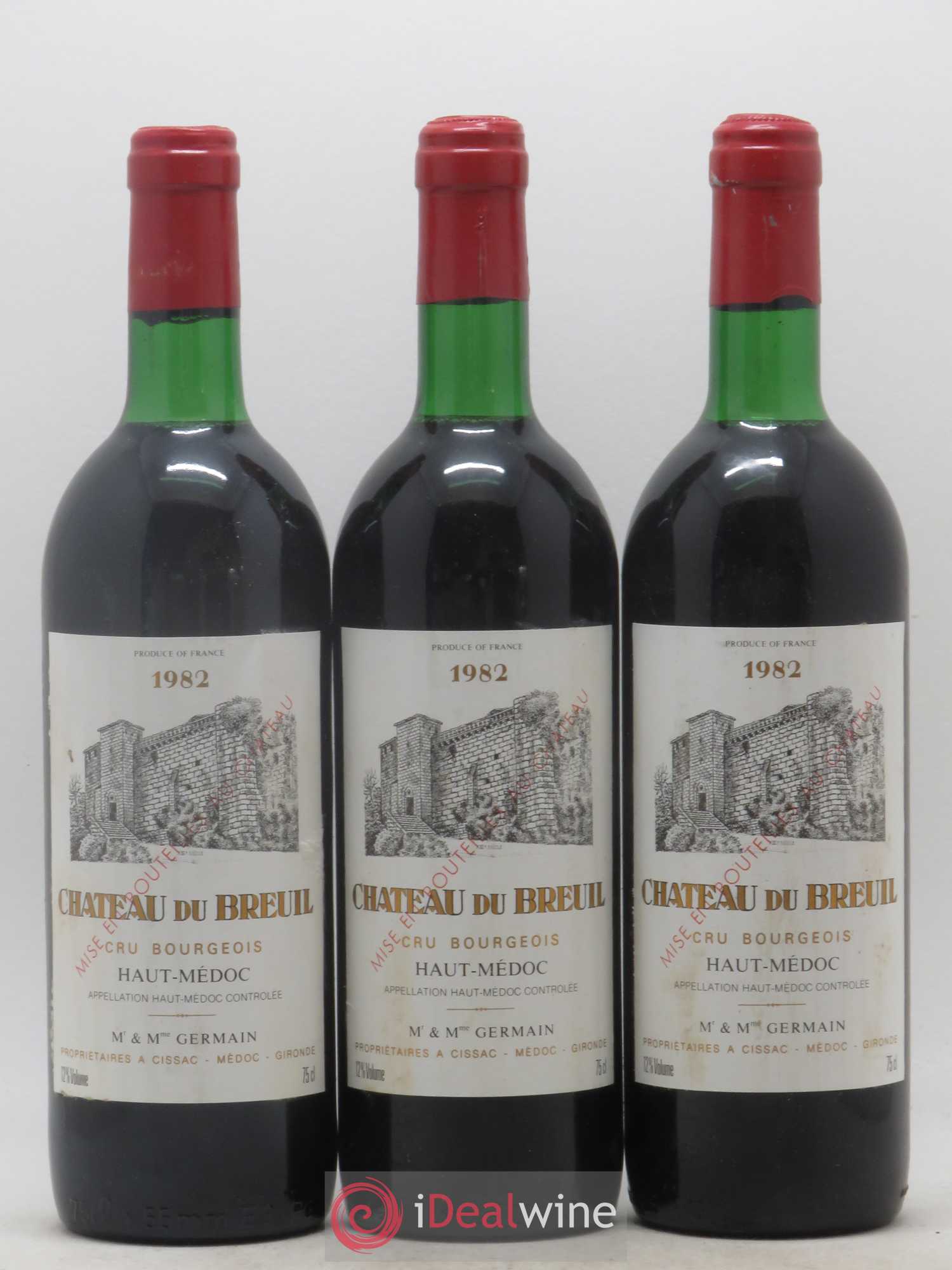Château du Breuil Cru Bourgeois 1982 - Lot of 12 bottles - 1