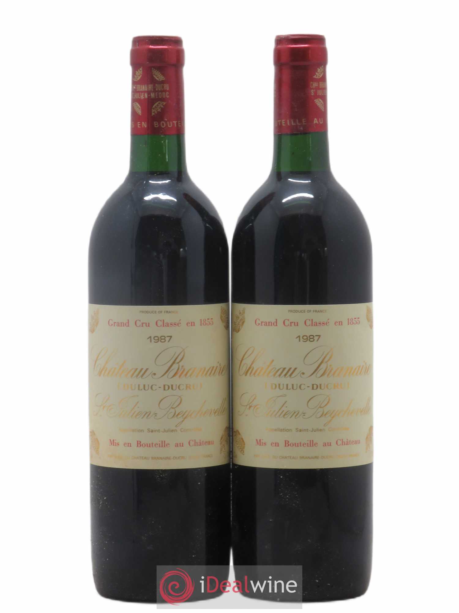 Château Branaire Ducru 4ème Grand Cru Classé 1987 - Lot de 2 bouteilles - 0