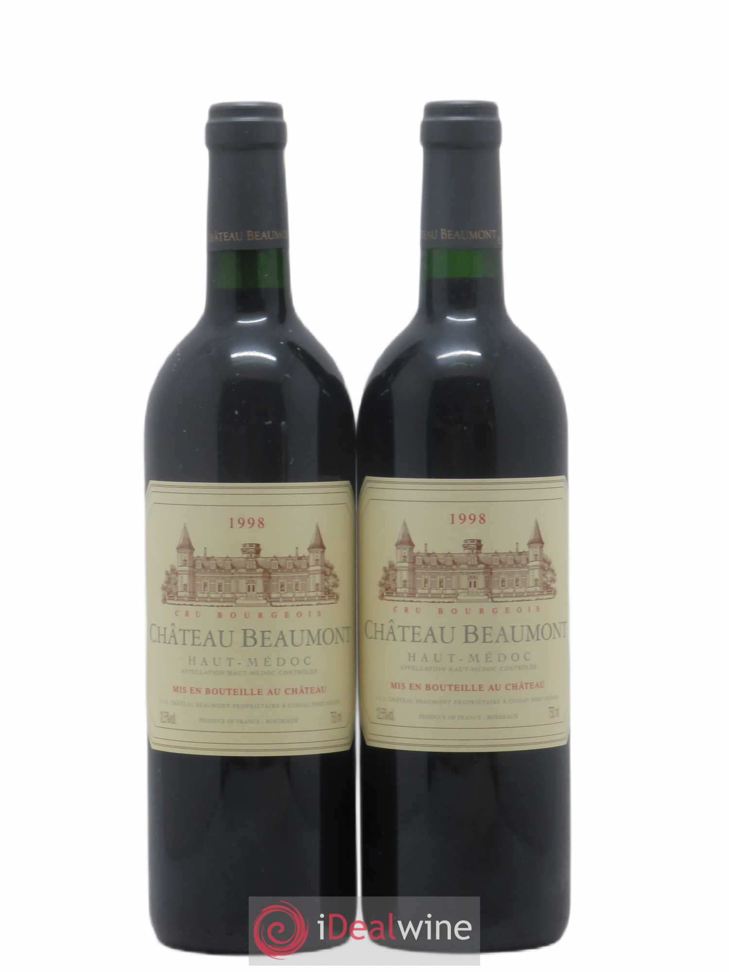 Château Beaumont Cru Bourgeois 1998 - Lot de 2 bouteilles - 0