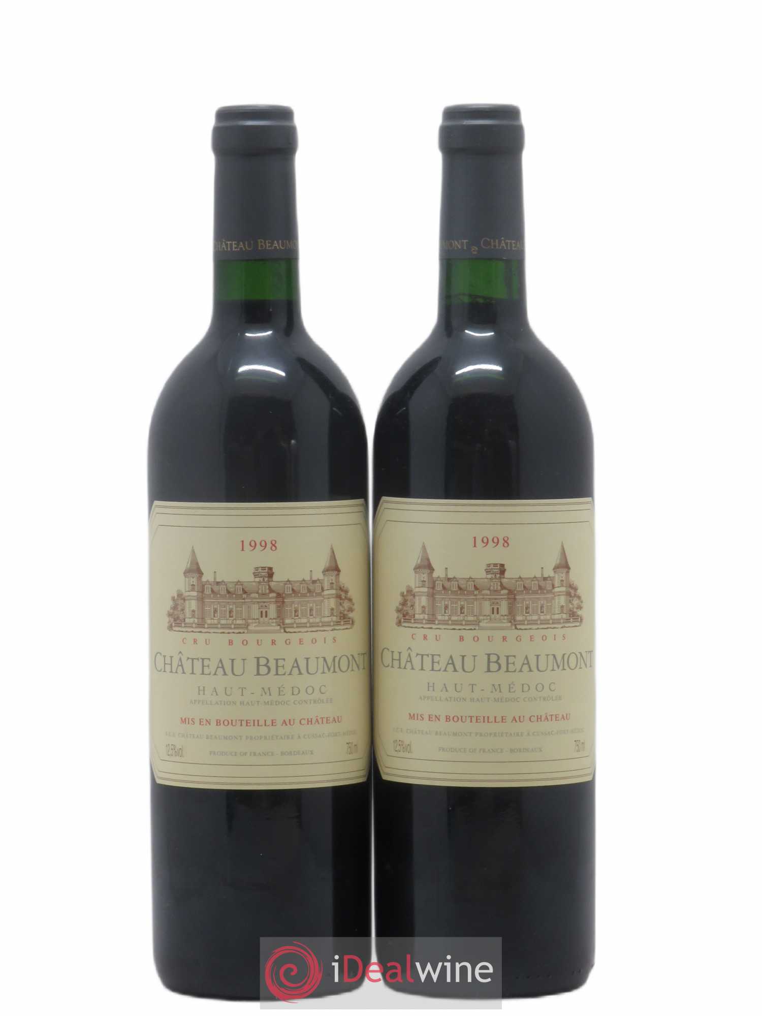 Château Beaumont Cru Bourgeois 1998 - Lot de 2 bouteilles - 0