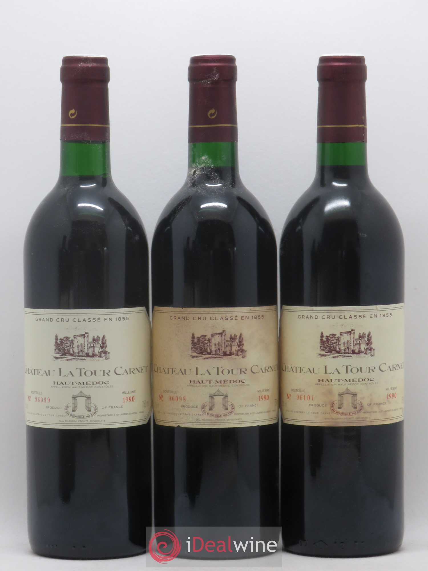 Château la Tour Carnet 4ème Grand Cru Classé 1990 - Lot de 6 bouteilles - 2