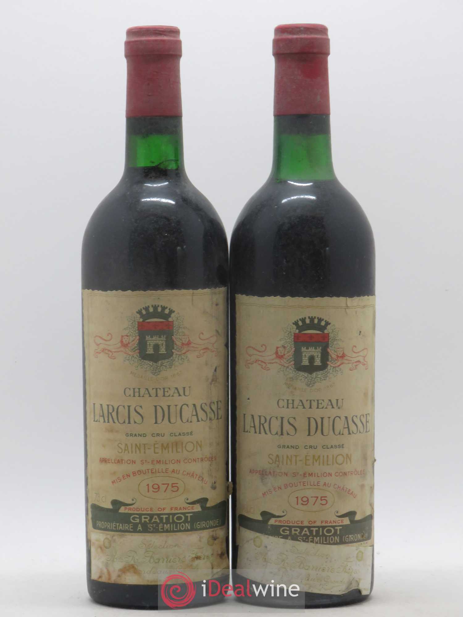 Château Larcis Ducasse 1er Grand Cru Classé B 1975 - Lot de 2 bouteilles - 0