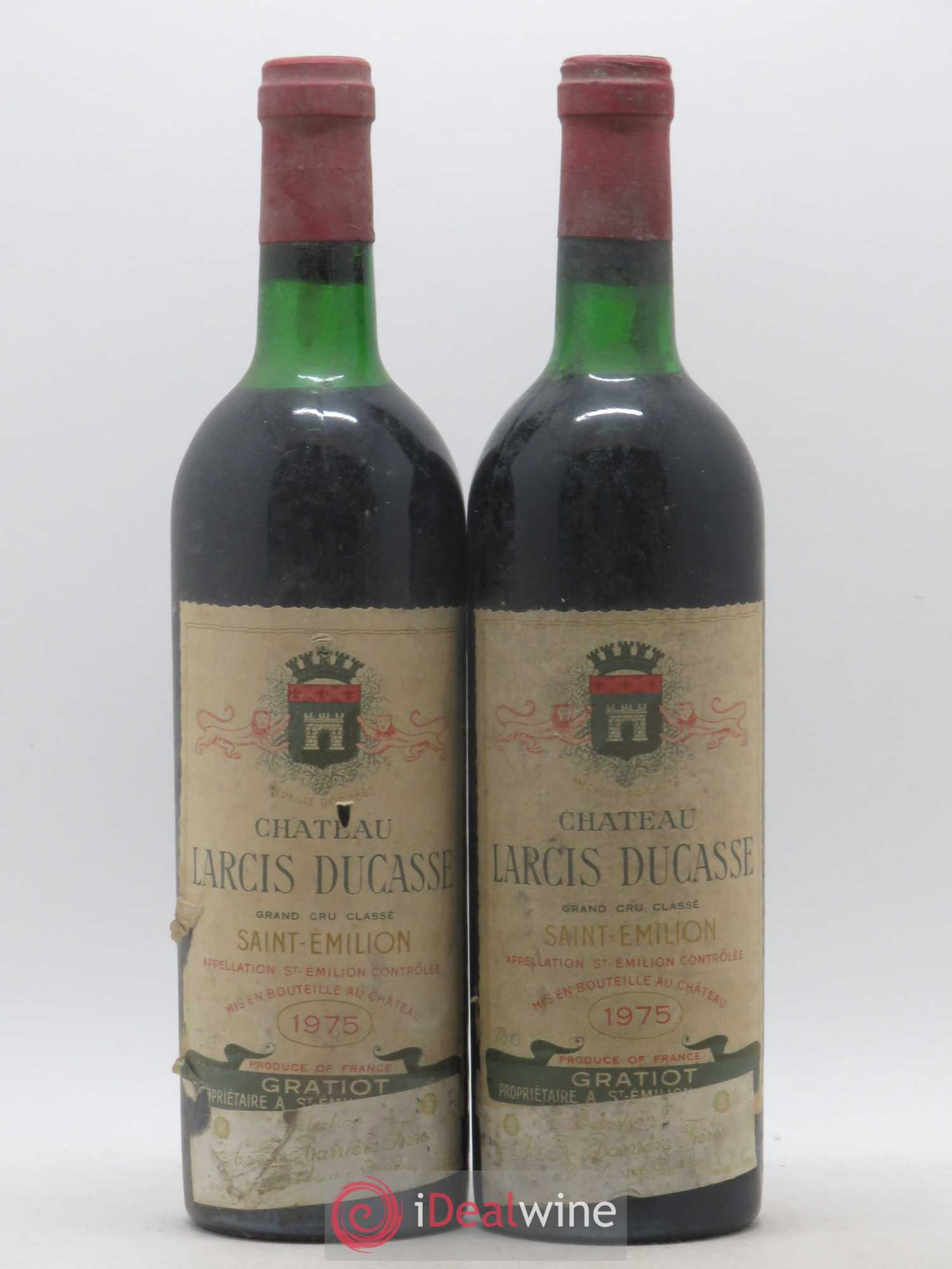 Château Larcis Ducasse 1er Grand Cru Classé B 1975 - Lot de 2 bouteilles - 0