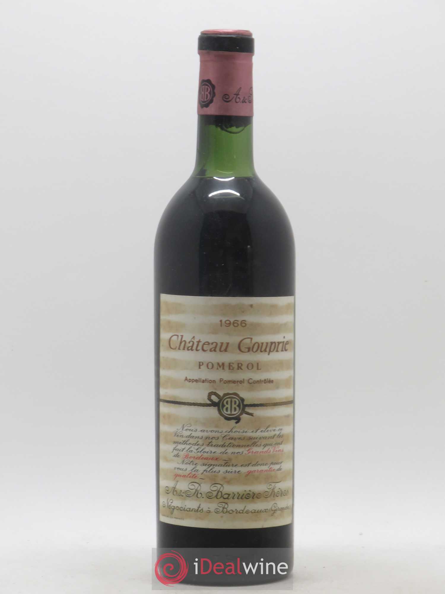 Pomerol Gouprie 1966 - Posten von 1 Flasche - 0