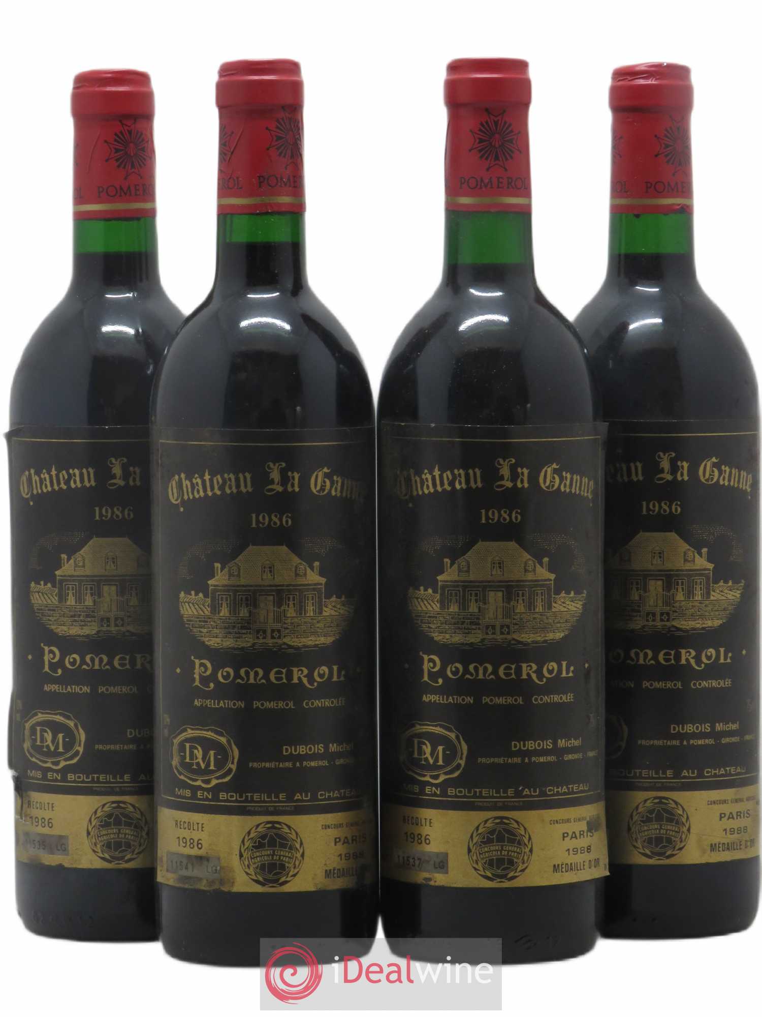 Château la Ganne 1986 - Lot de 4 bouteilles - 0