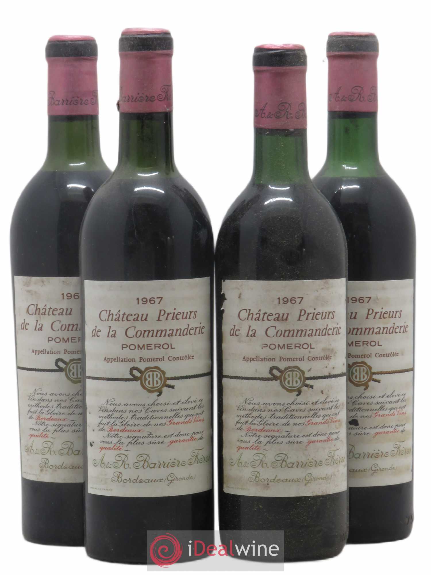 Pomerol Prieur de La Commanderie 1967 - Posten von 4 Flaschen - 0