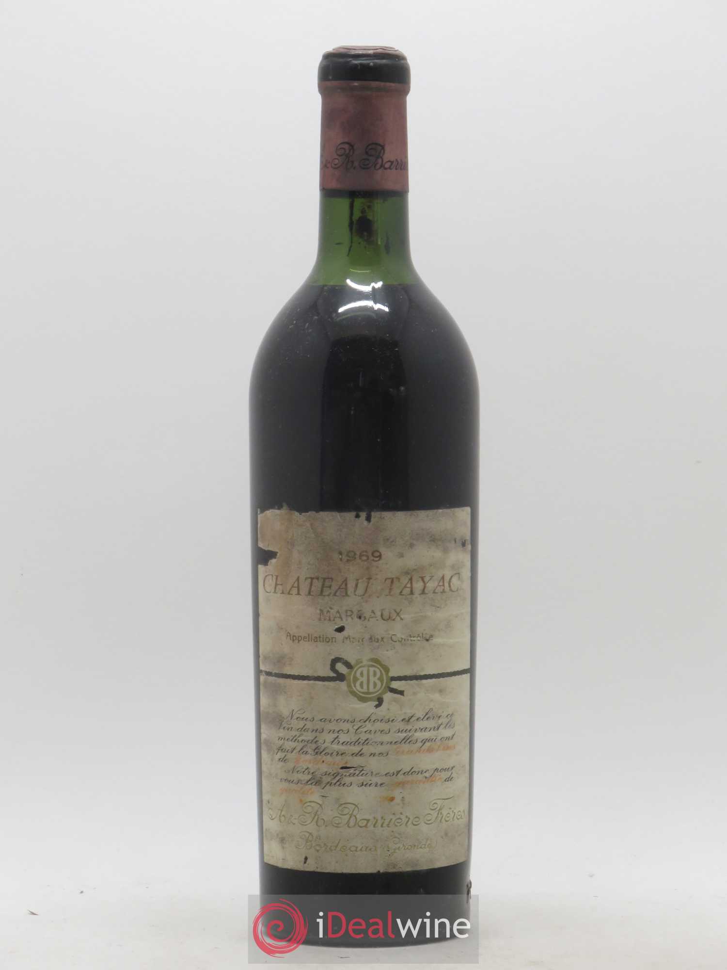 Château Tayac Cru Bourgeois 1969 - Lot de 1 bouteille - 0