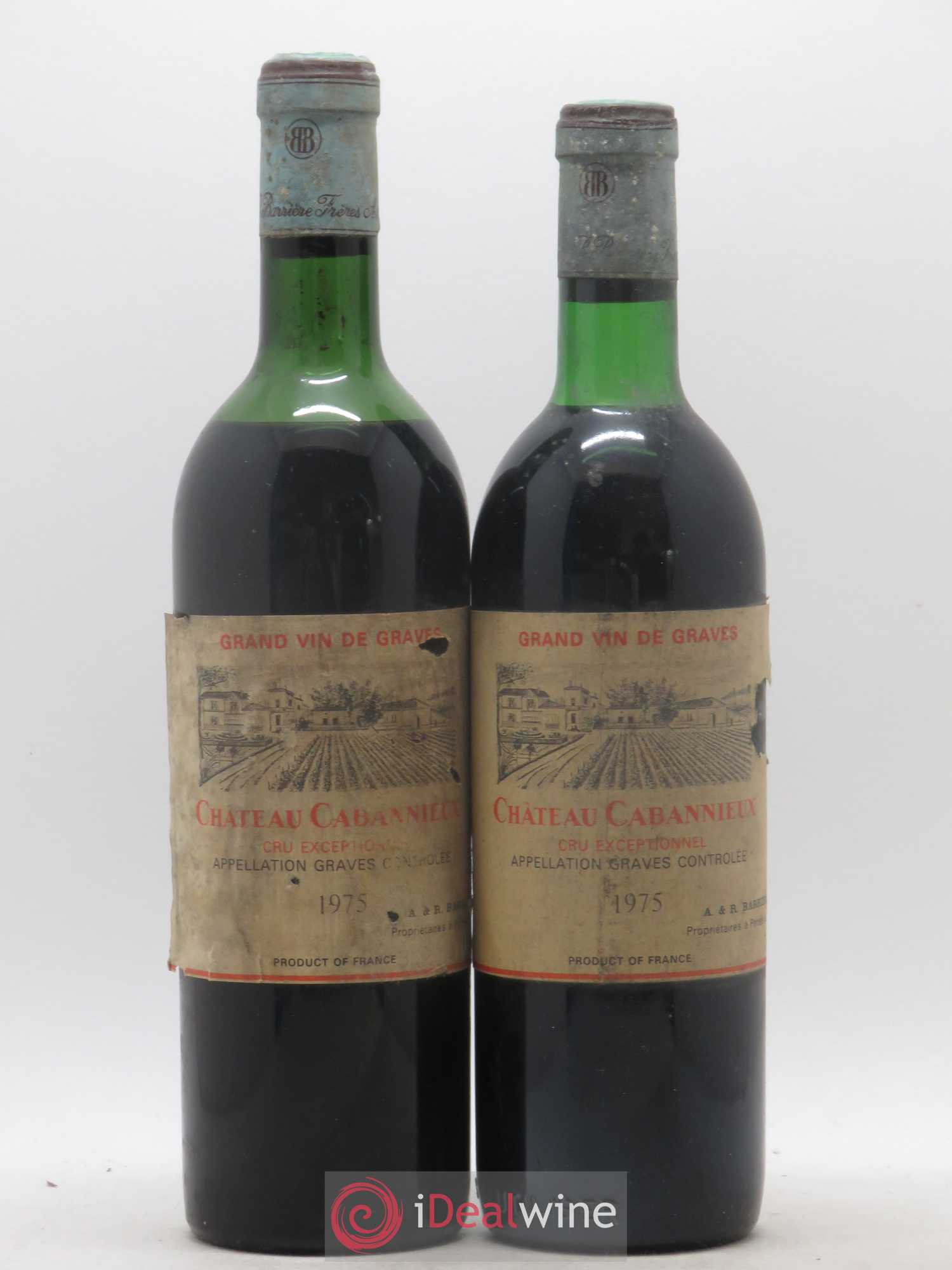 Château Cabannieux (sans prix de réserve) 1975 - Lot de 2 bouteilles - 0