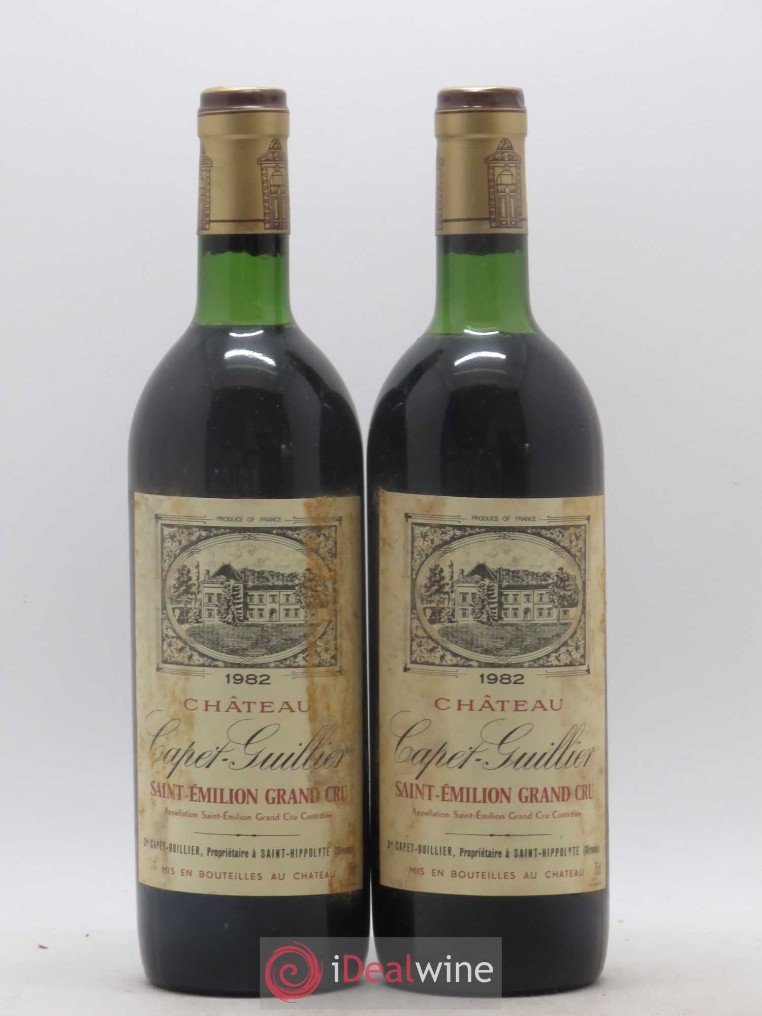 Saint-Émilion Grand Cru Château Capet Guillier 1982 - Lot de 2 bouteilles - 0