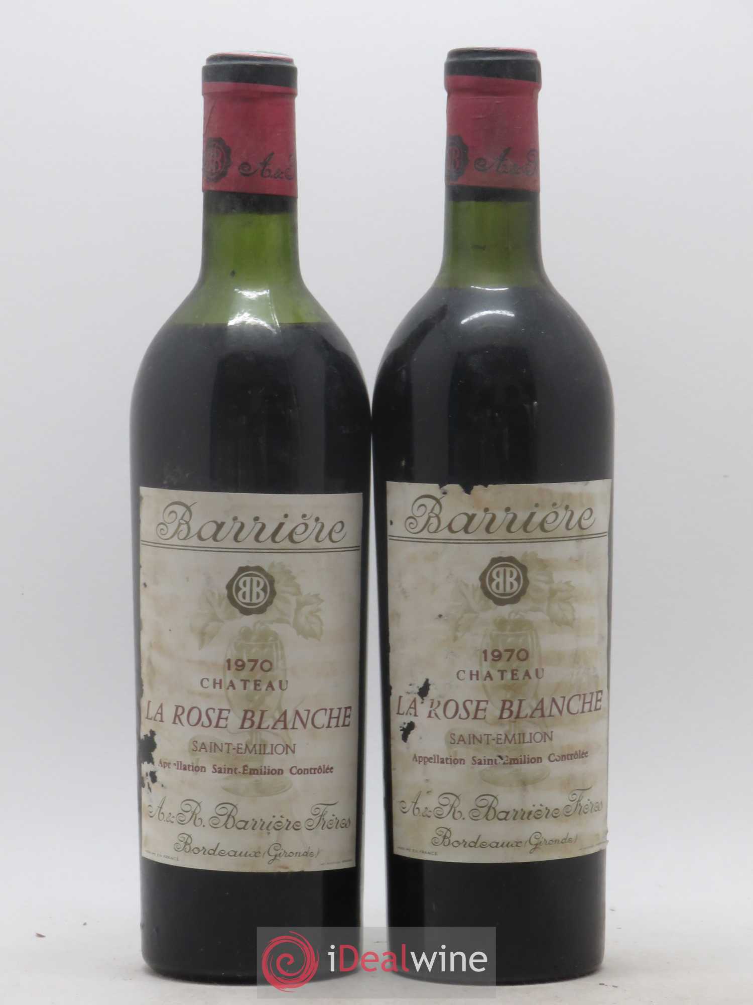Saint-Émilion Château La Rose Blanche 1970 - Posten von 2 Flaschen - 0