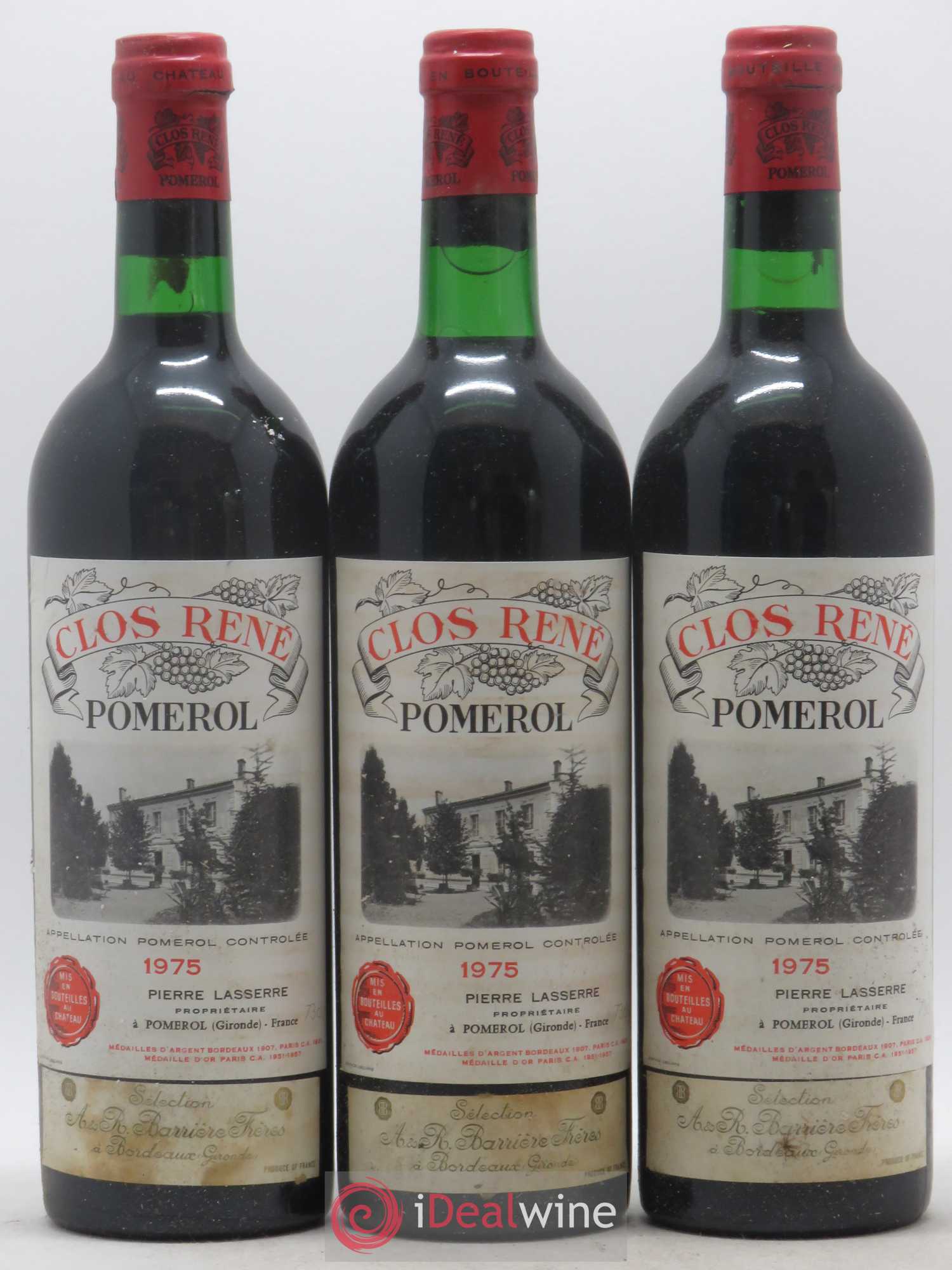 Clos René 1975 - Lotto di 3 bottiglie - 0