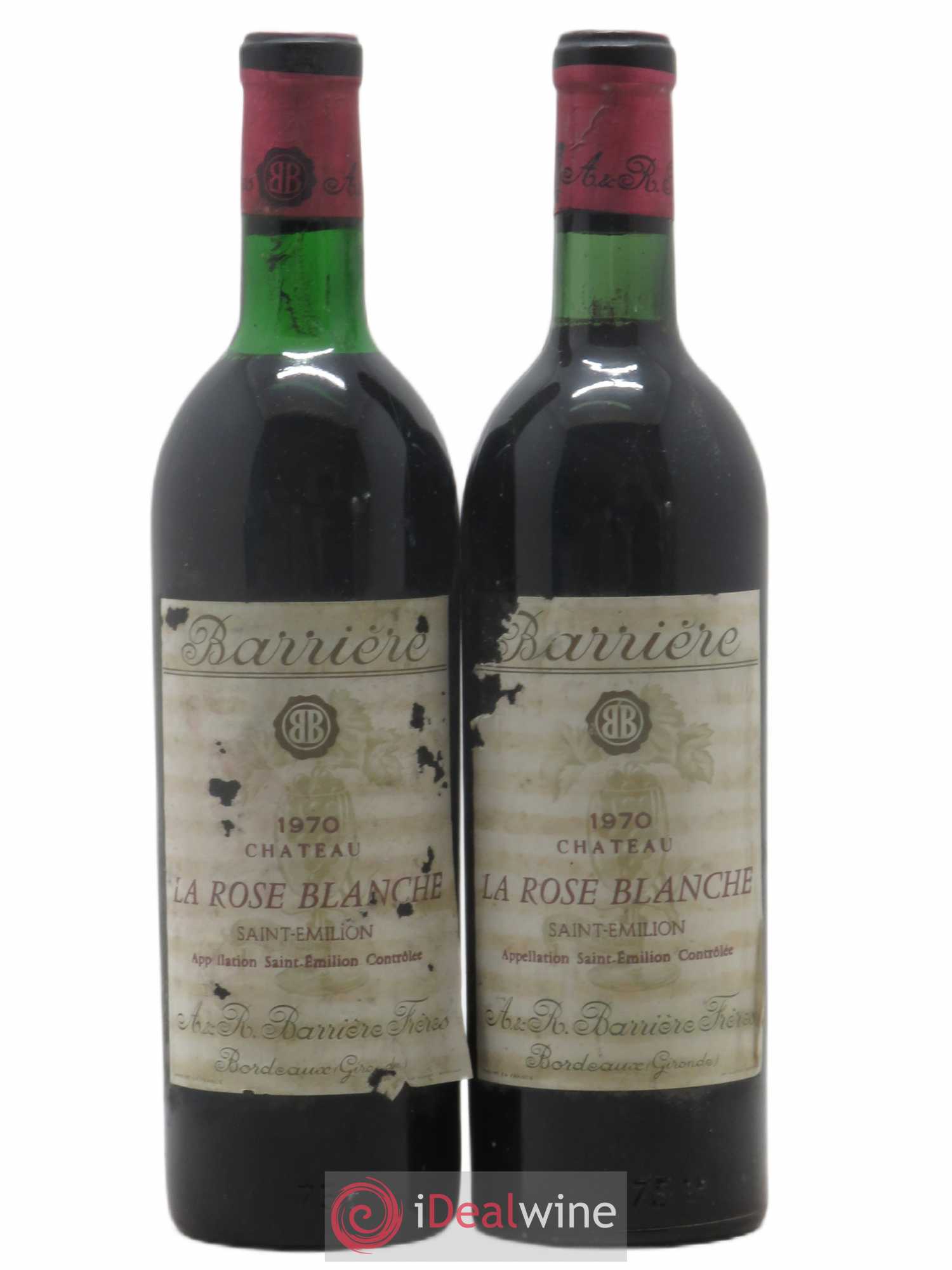 Saint-Émilion Château La Rose Blanche 1970 - Posten von 2 Flaschen - 0