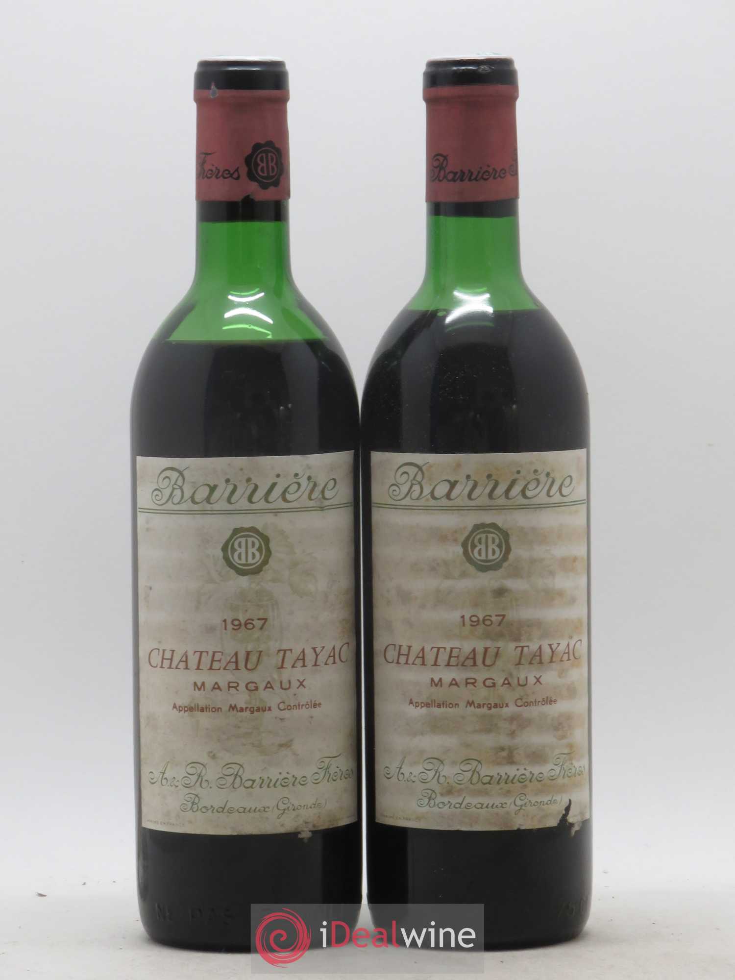 Château Tayac Cru Bourgeois 1967 - Lot de 2 bouteilles - 0