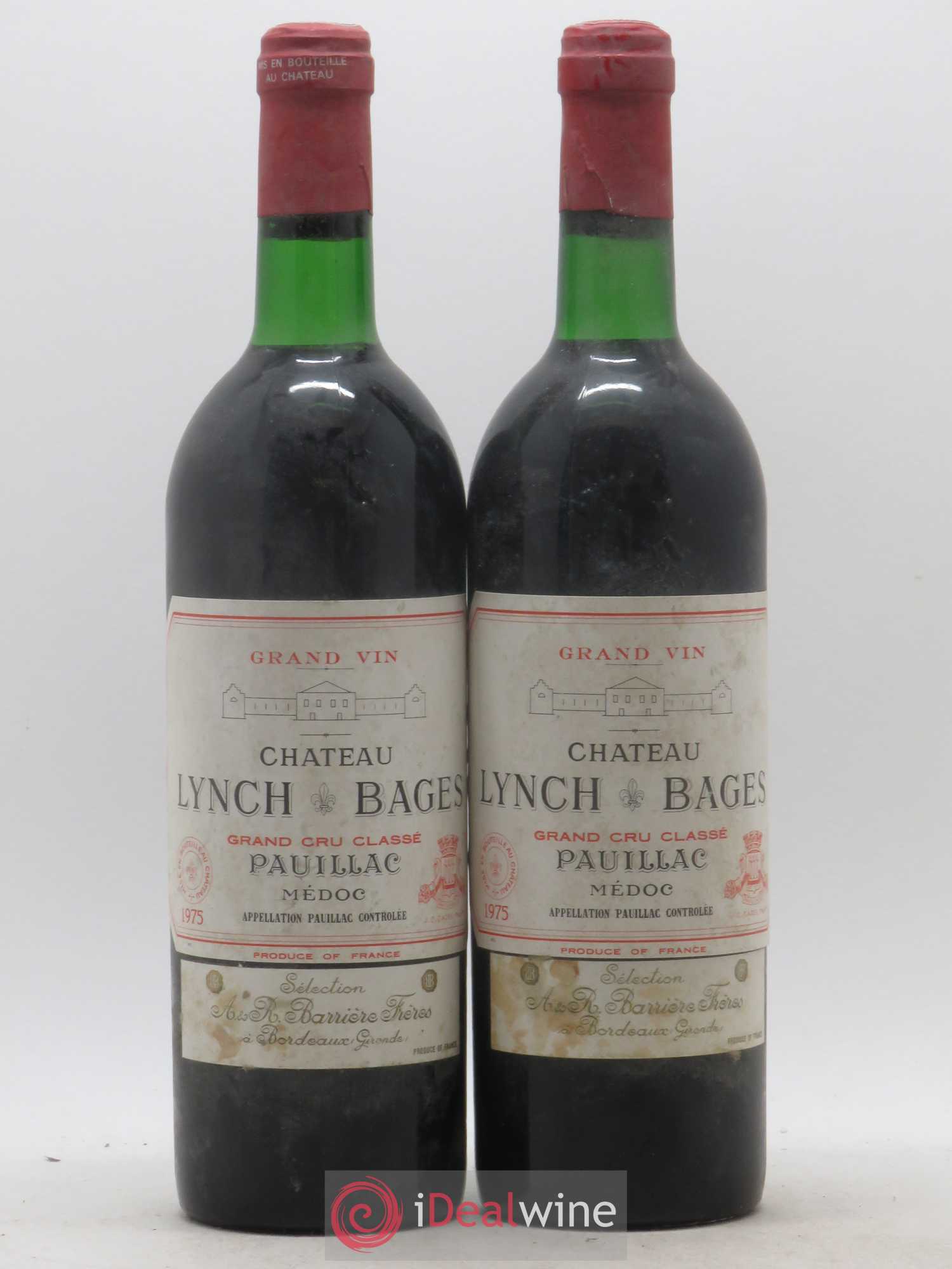Château Lynch Bages 5ème Grand Cru Classé 1975 - Lot de 2 bouteilles - 0
