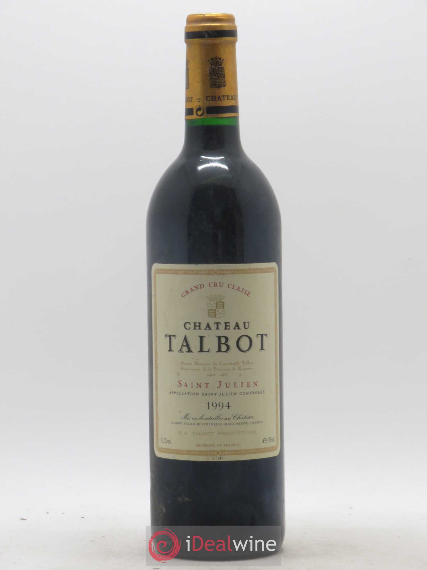 Château Talbot 4ème Grand Cru Classé 1994 - Lot de 1 bouteille - 0