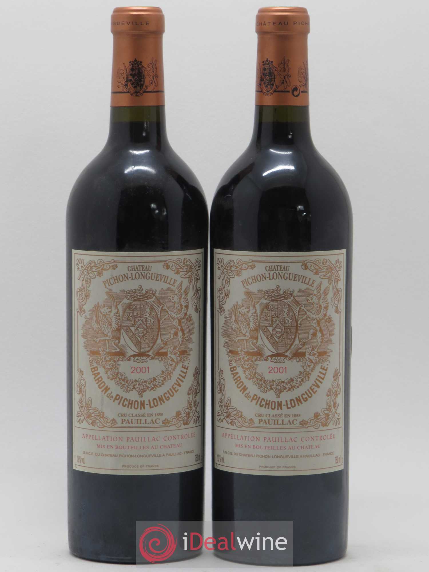 Pichon Longueville Baron 2ème Grand Cru Classé 2001 - Lot de 2 bouteilles - 0