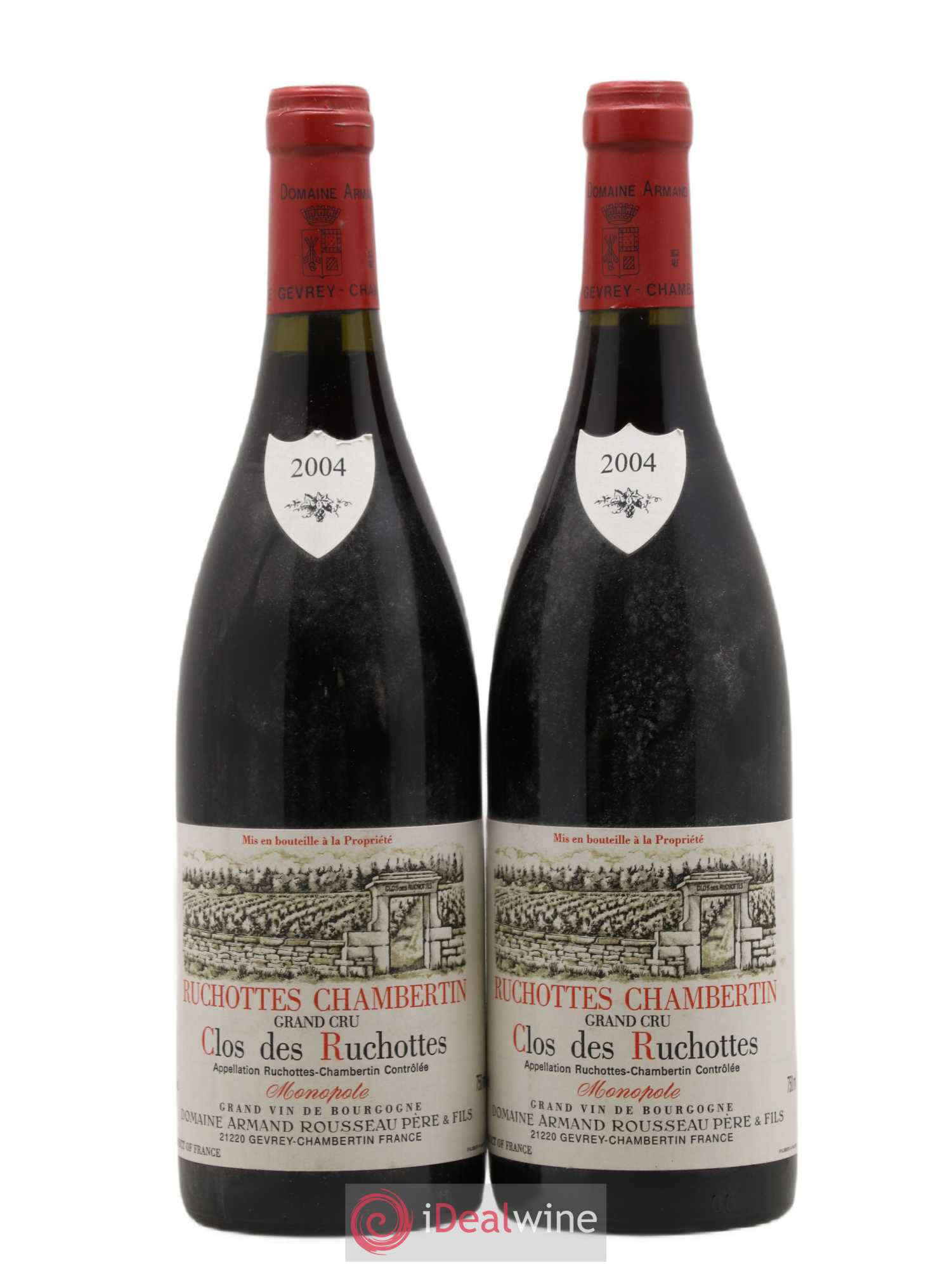 Ruchottes-Chambertin Grand Cru Clos des Ruchottes Armand Rousseau (Domaine) 2004 - Posten von 2 Flaschen - 0