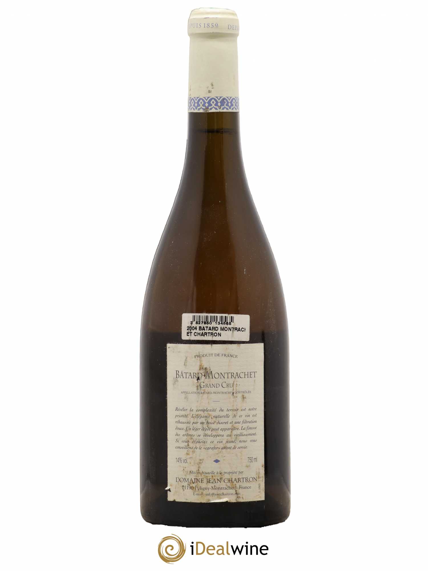 Bâtard-Montrachet Grand Cru Jean Chartron (Domaine) 2004 - Lot de 1 bouteille - 1
