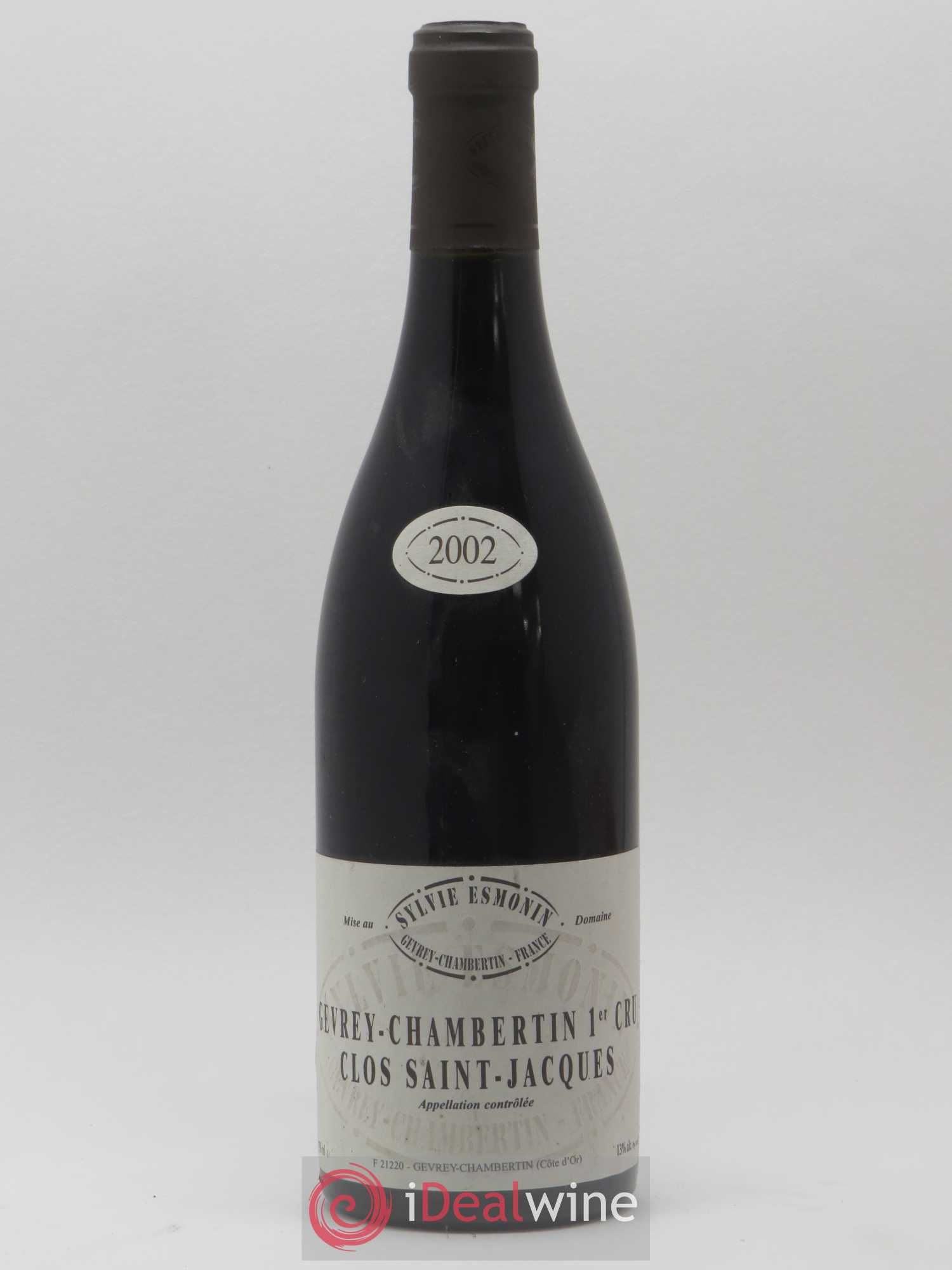 Gevrey-Chambertin 1er Cru Clos Saint Jacques Sylvie Esmonin 2002 - Lot de 1 bouteille - 0