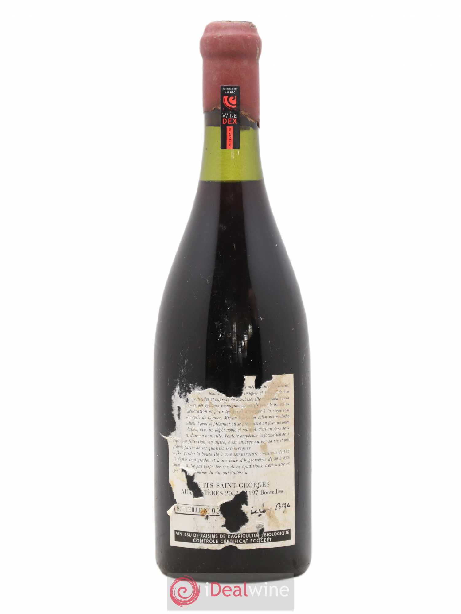 Nuits-Saint-Georges Aux Lavières Leroy (Domaine) 2001 - Lot de 1 bouteille - 1