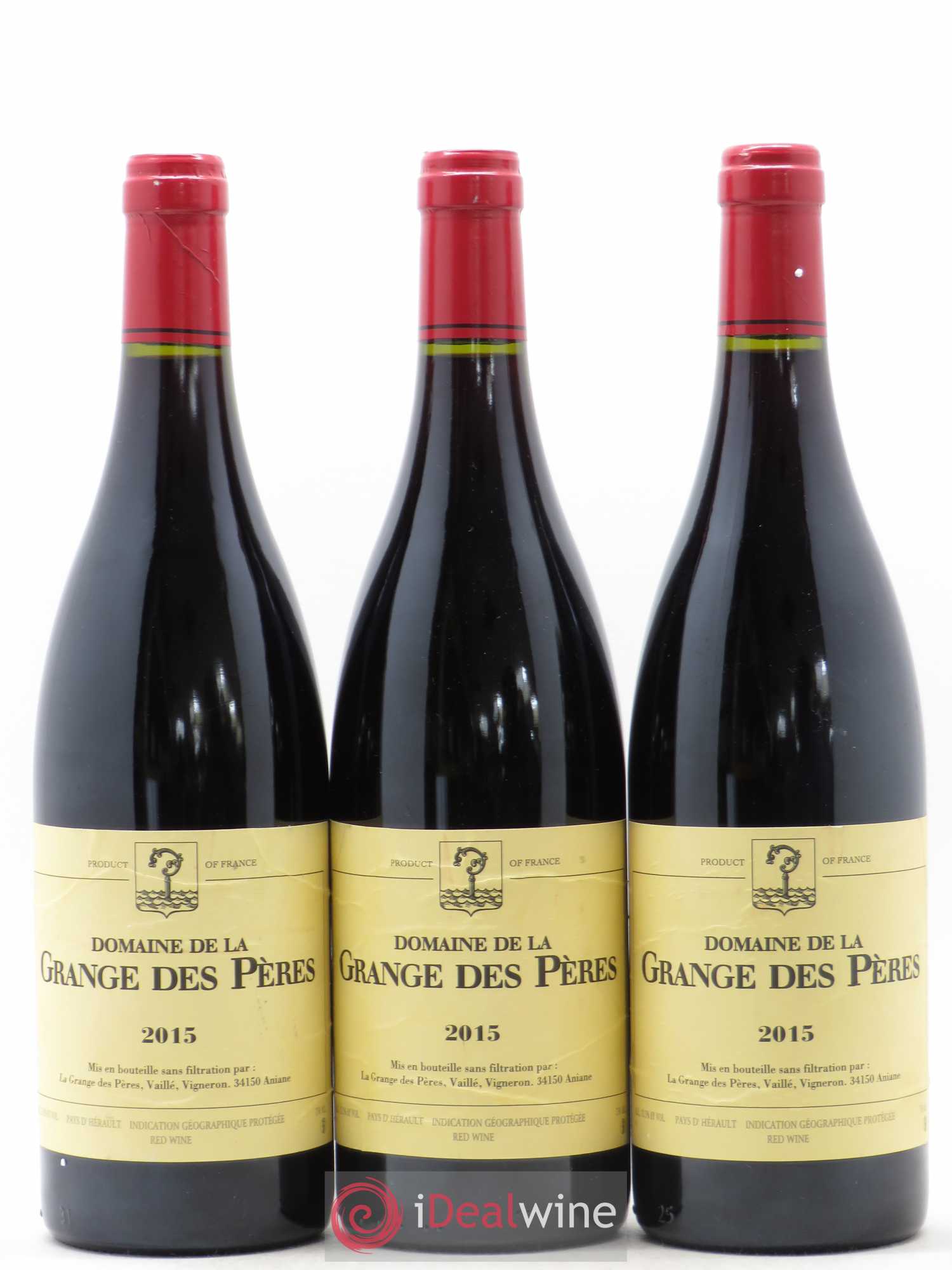 Pays d'Hérault Grange des Pères Laurent Vaillé 2015 - Lot de 3 bouteilles - 0