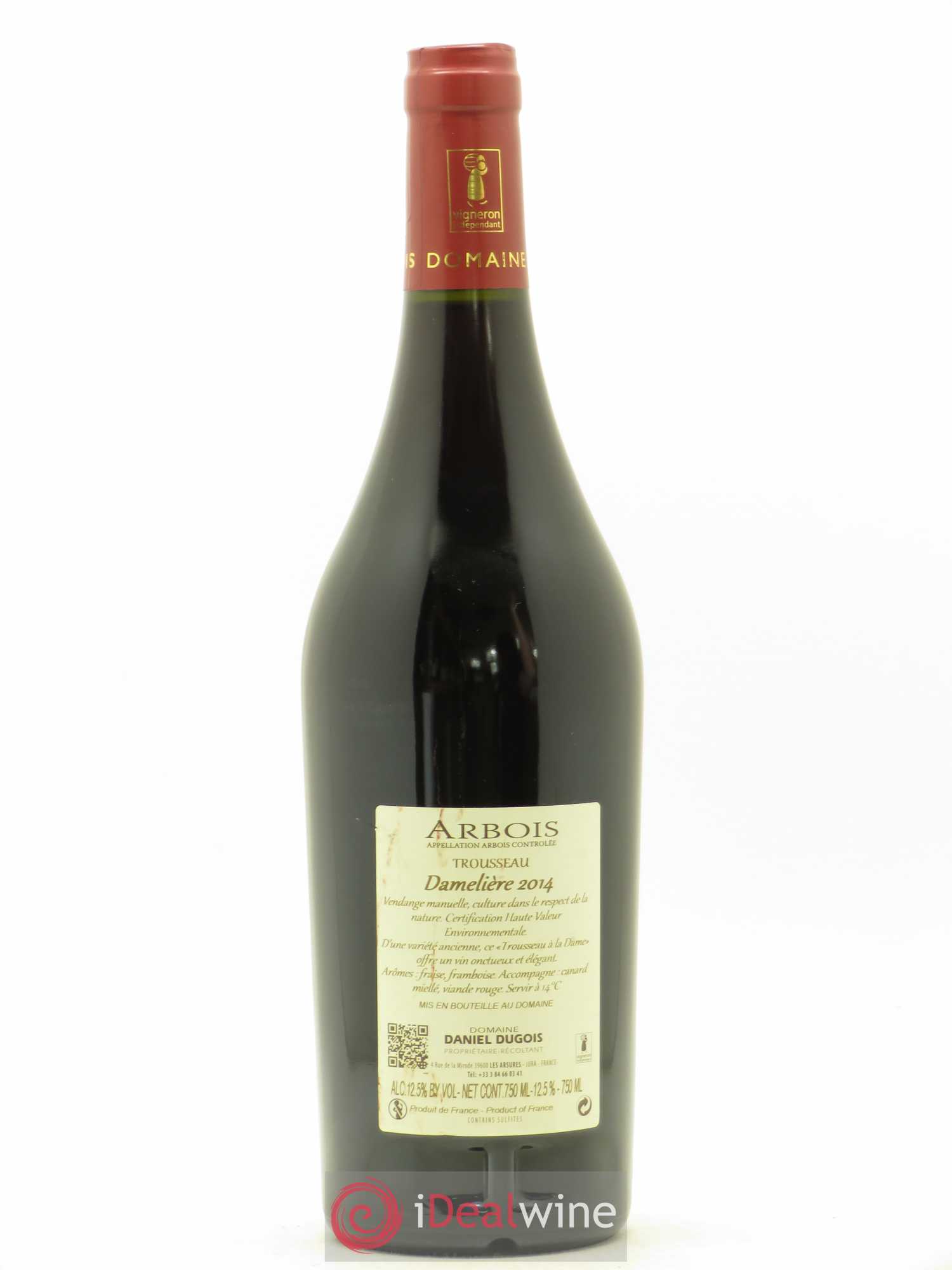 Arbois Trousseau Damelière Daniel Dugois 2014 - Posten von 1 Flasche - 1
