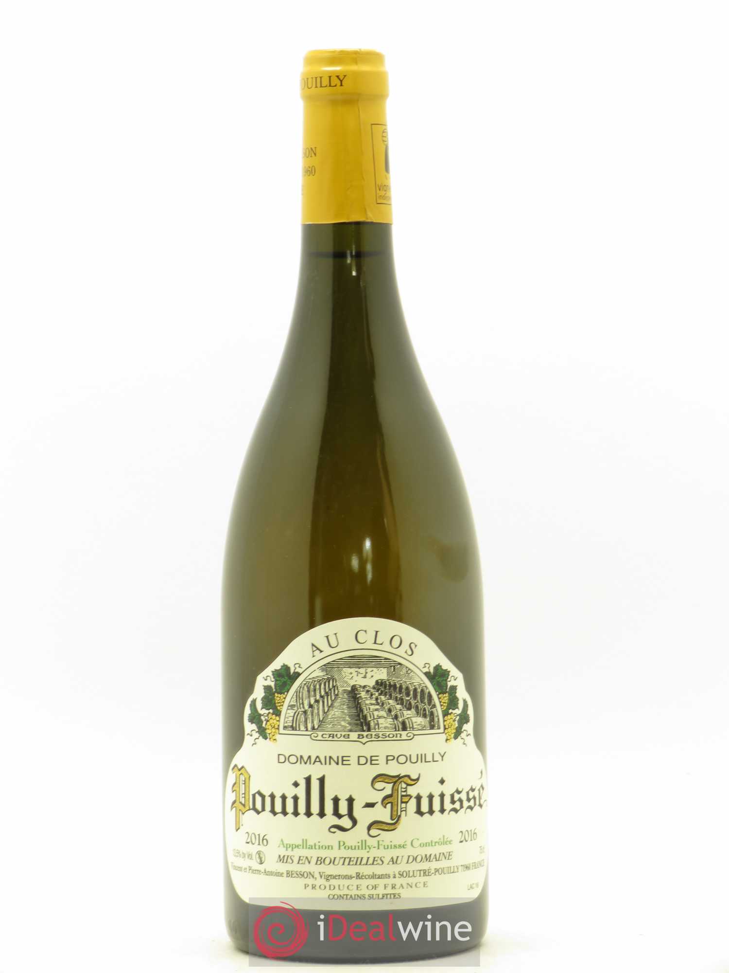 Pouilly-Fuissé Au Clos Domaine de Pouilly 2016 - Posten von 1 Flasche - 0