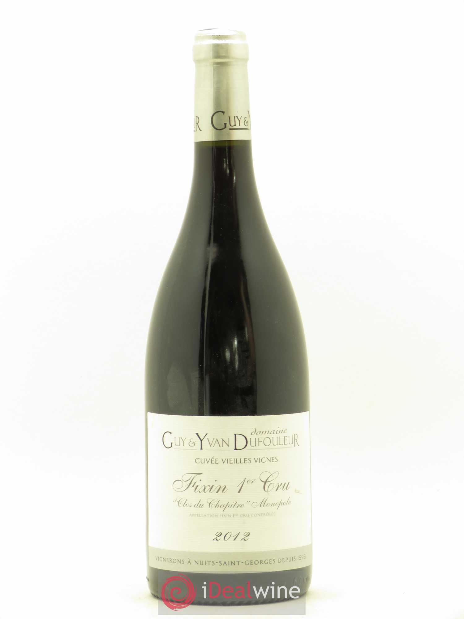Fixin 1er Cru Clos du Chapitre Monopole Vieille Vigne Guy et Ivan Dufouleur 2012 - Posten von 1 Flasche - 0