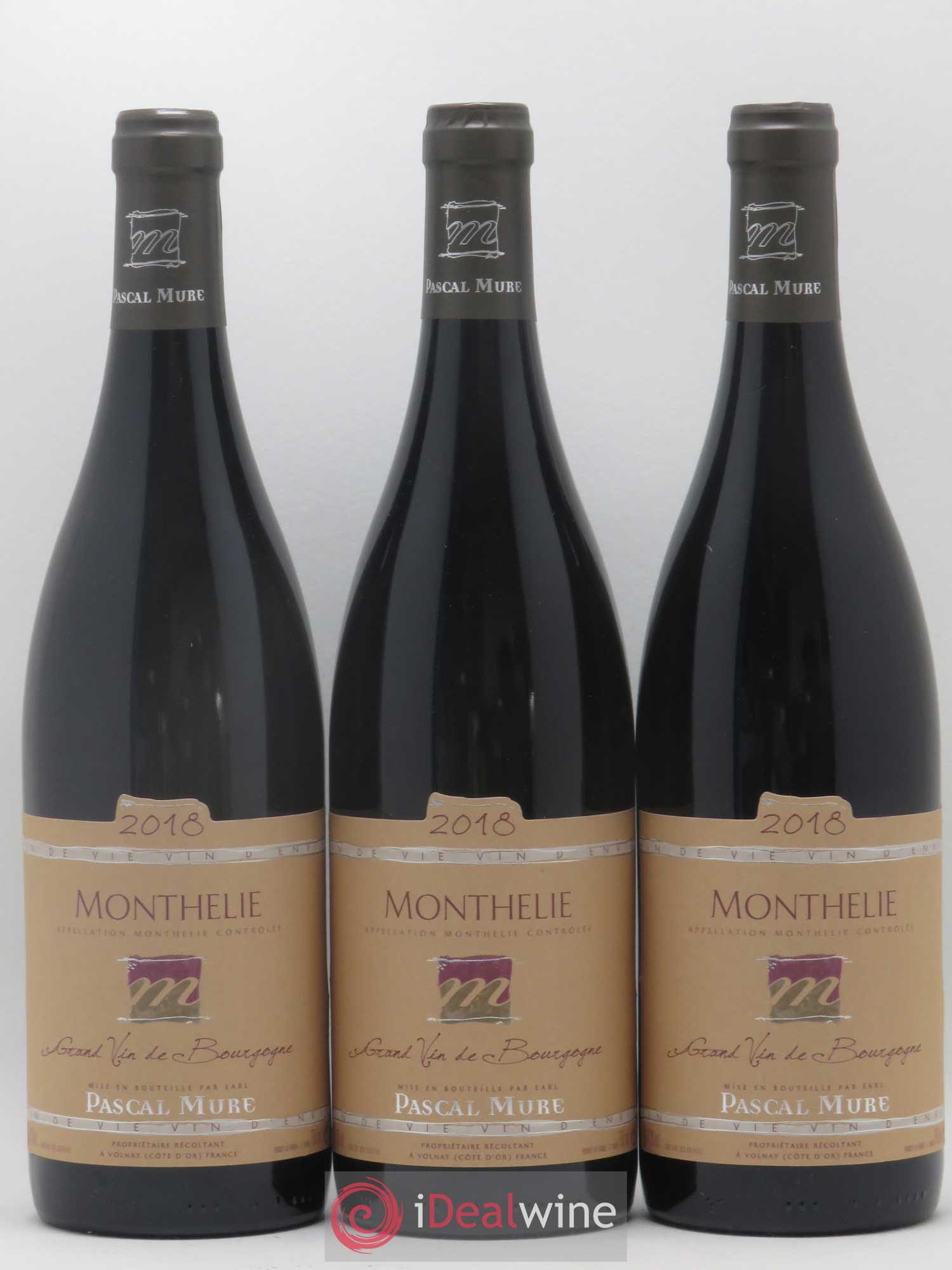 Monthélie Domaine Pascal Mure 2018 - Lot de 6 bouteilles - 2