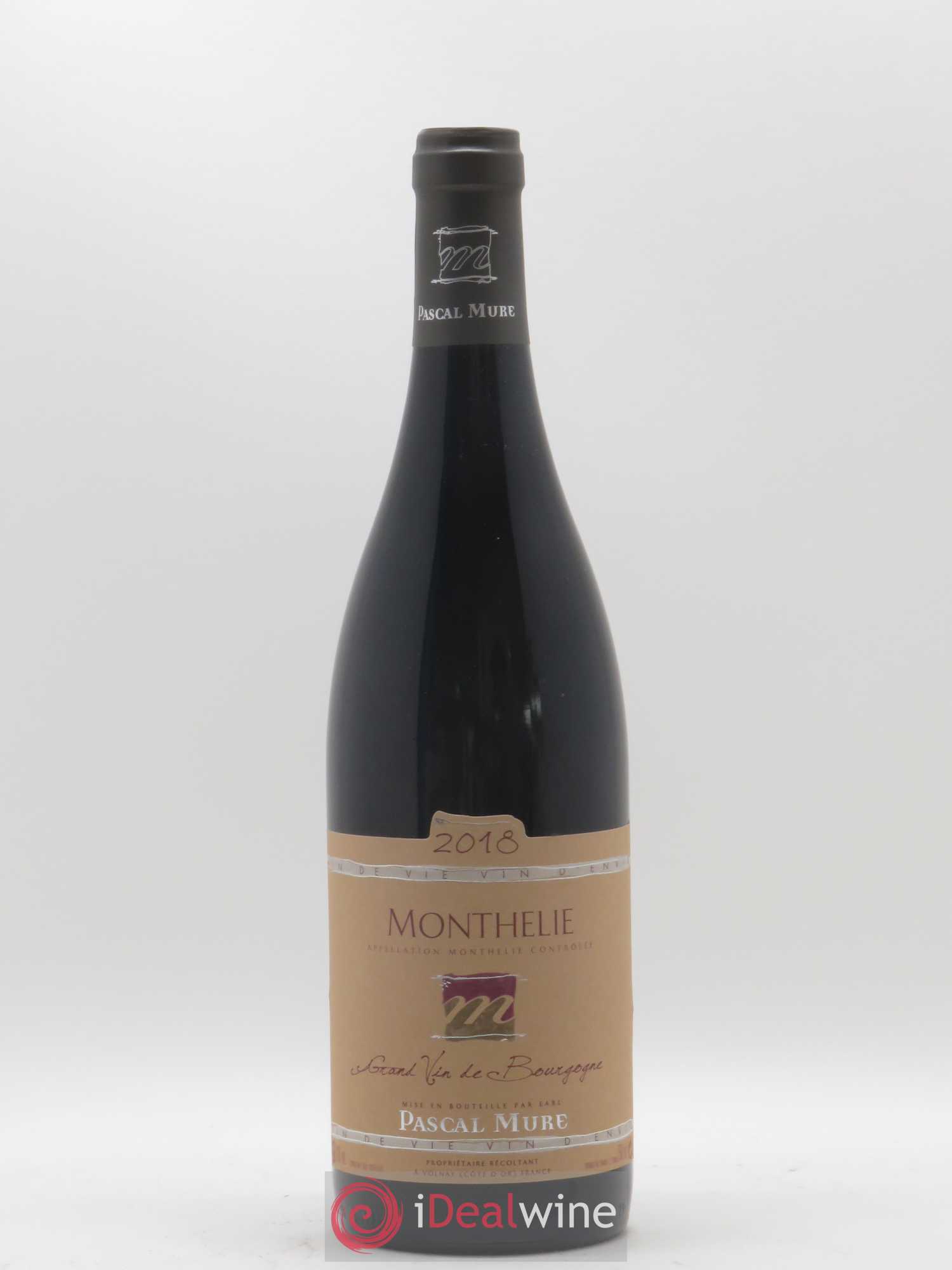 Monthélie Domaine Pascal Mure 2018 - Lot de 1 bouteille - 0