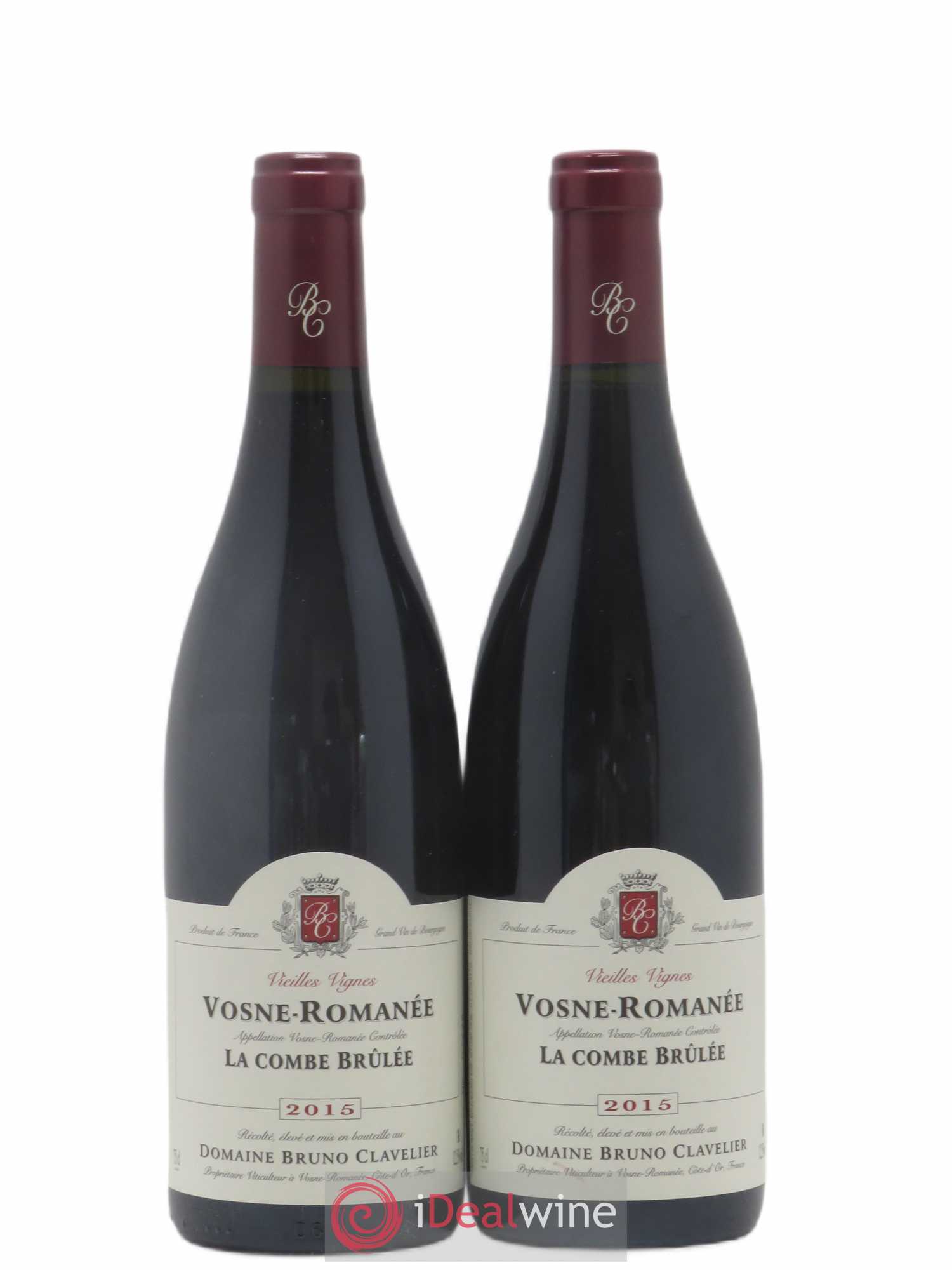 Vosne-Romanée Vieilles vignes La Combe Brûlée Bruno Clavelier (sans prix de réserve) 2015 - Lot de 2 bouteilles - 0