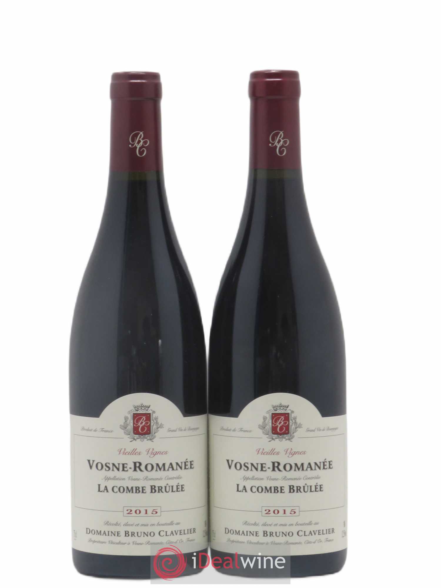 Vosne-Romanée Vieilles vignes La Combe Brûlée Bruno Clavelier (sans prix de réserve) 2015 - Lot de 2 bouteilles - 0