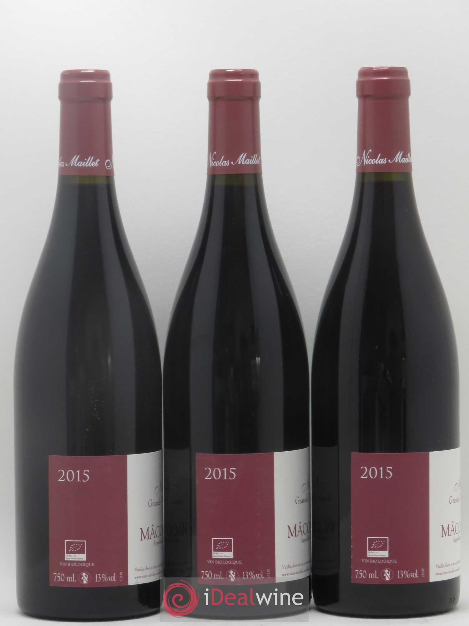 Mâcon-Verzé Nicolas Maillet 2015 - Lot de 3 bouteilles - 1