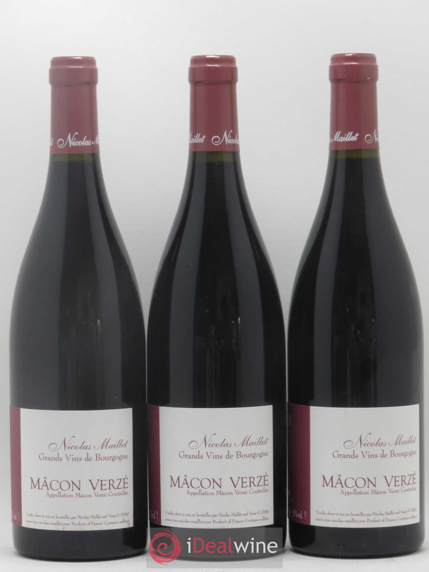 Mâcon-Verzé Nicolas Maillet 2015 - Lot de 3 bouteilles - 0