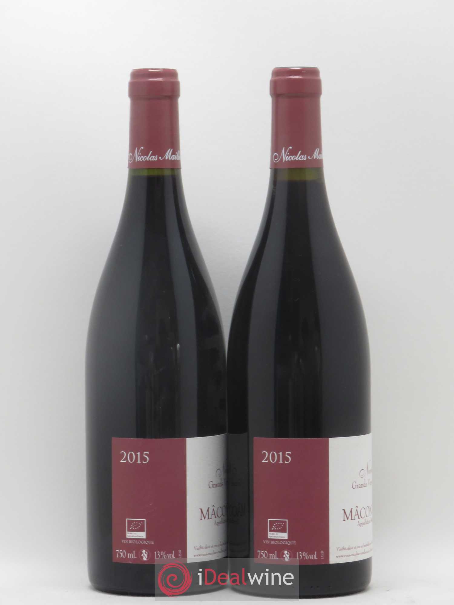 Mâcon-Verzé Nicolas Maillet (sans prix de réserve) 2015 - Lot de 2 bouteilles - 1