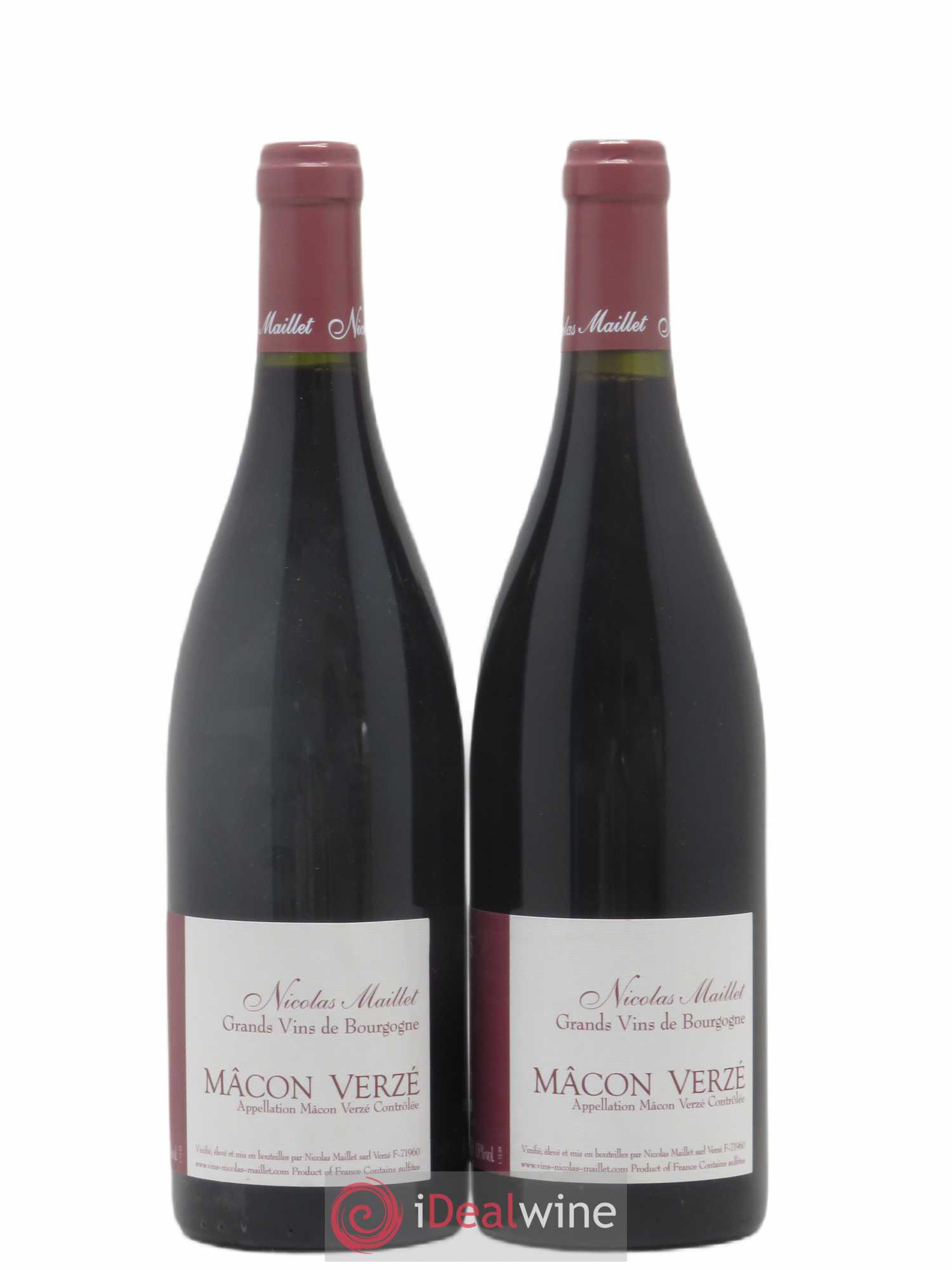 Mâcon-Verzé Nicolas Maillet (sans prix de réserve) 2015 - Lot de 2 bouteilles - 0
