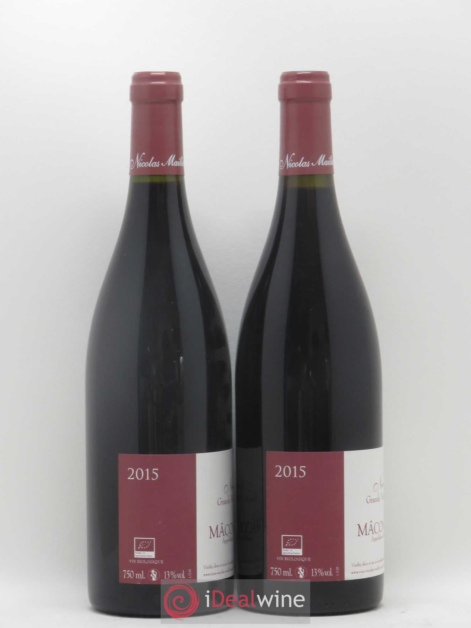 Mâcon-Verzé Nicolas Maillet (sans prix de réserve) 2015 - Lot de 2 bouteilles - 1