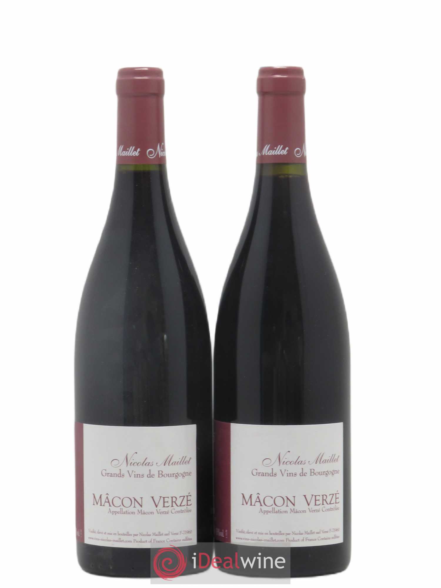 Mâcon-Verzé Nicolas Maillet (sans prix de réserve) 2015 - Lot de 2 bouteilles - 0