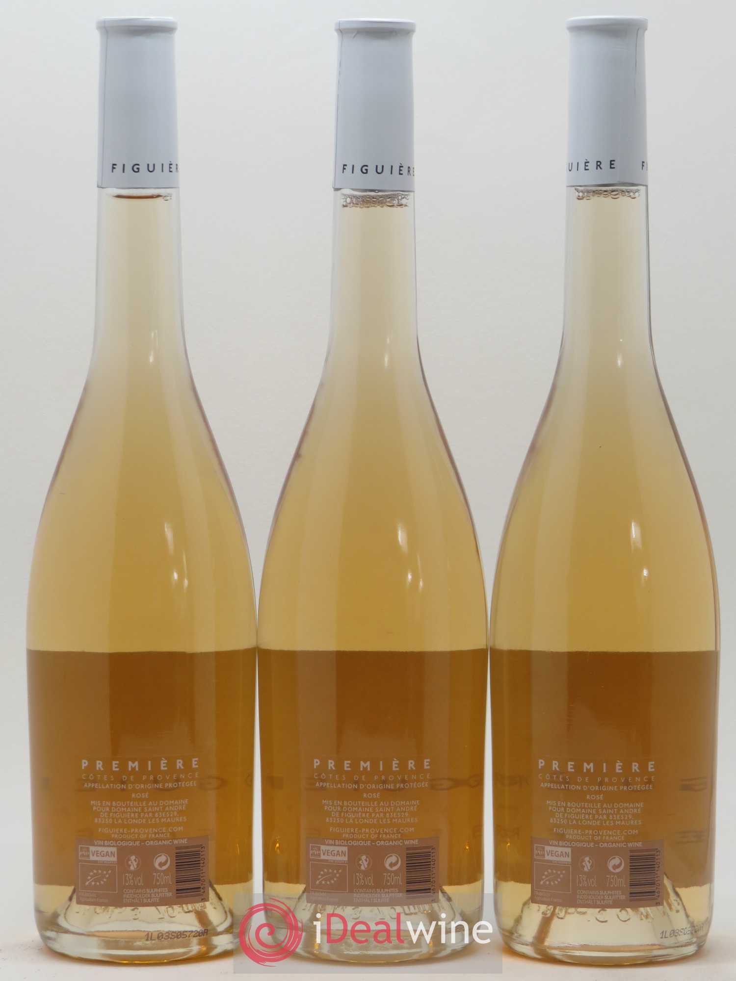 Côtes de Provence Premiere rosée Domaine Figuiere (sans prix de réserve) 2019 - Posten von 3 Flaschen - 1