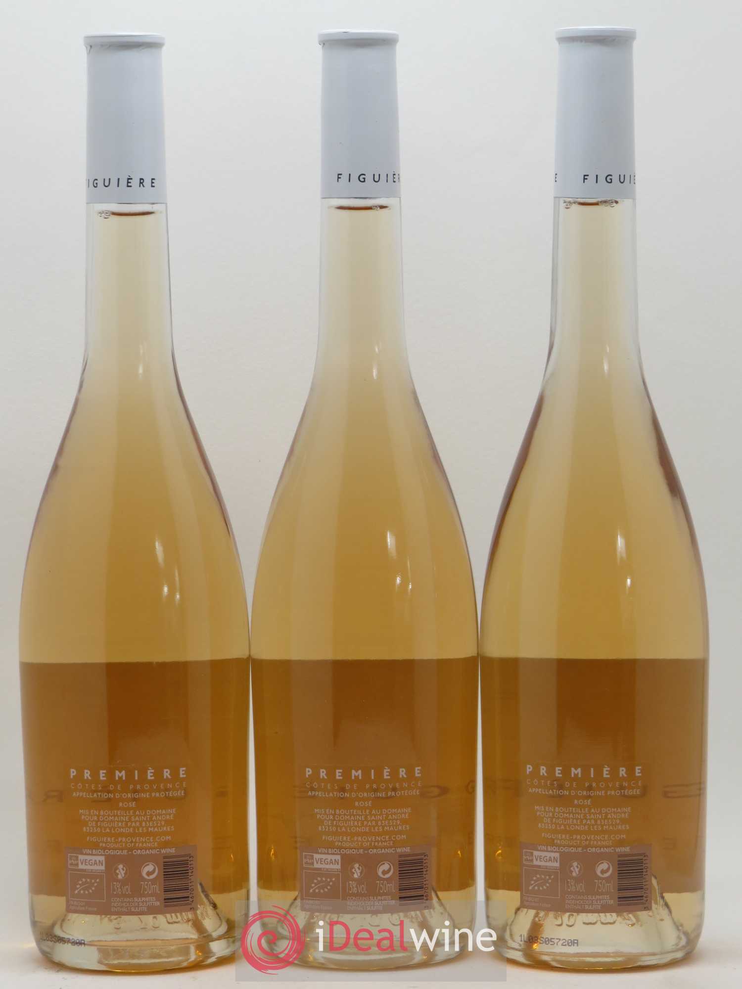 Côtes de Provence Premiere rosée Domaine Figuiere (sans prix de réserve) 2019 - Posten von 3 Flaschen - 1