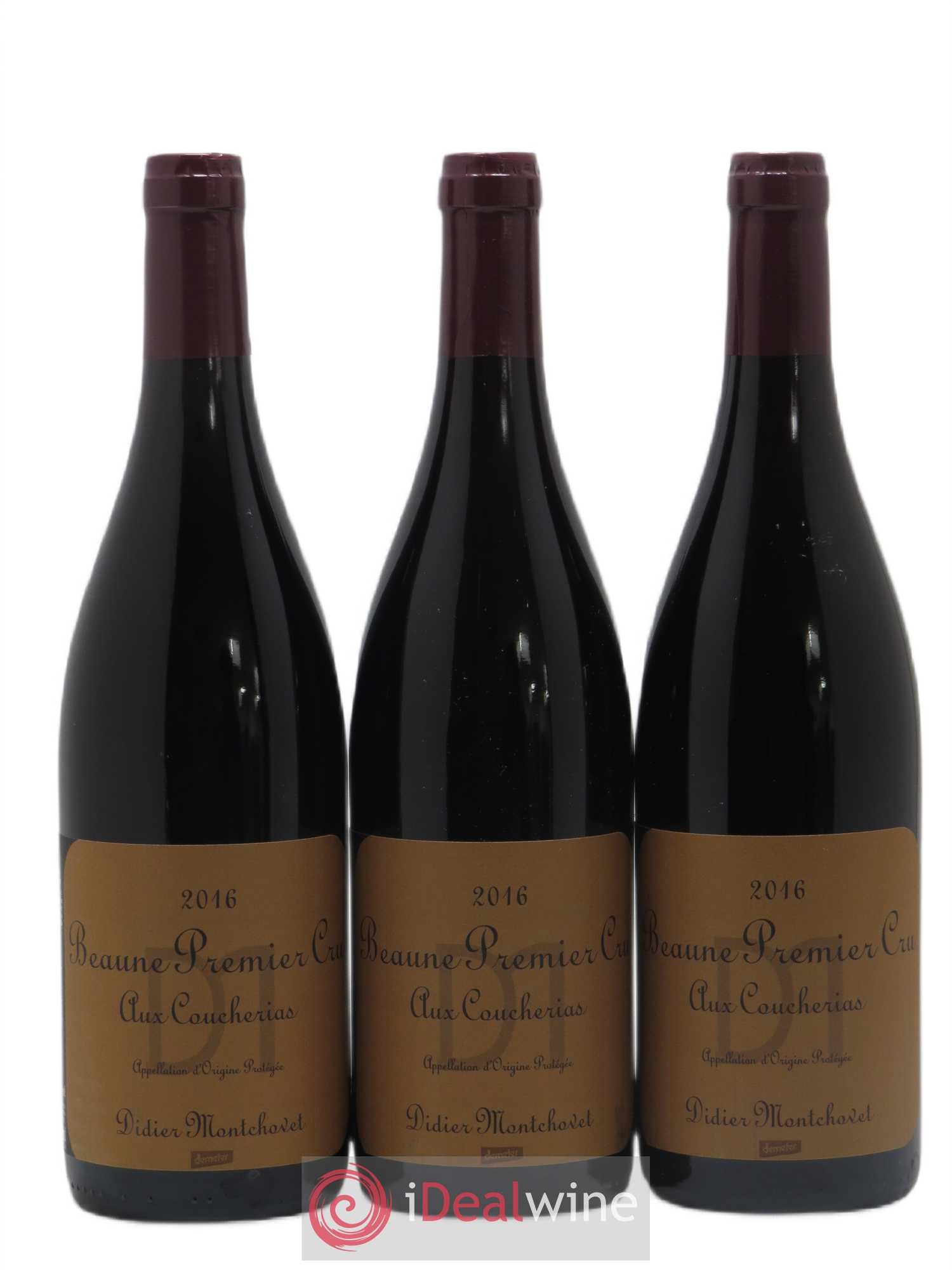 Beaune 1er Cru Aux Coucherias Domaine Didier Montchovet 2016 - Posten von 3 Flaschen - 0