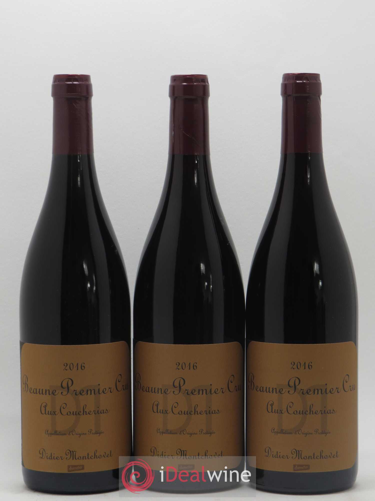 Beaune 1er Cru Aux Coucherias Domaine Didier Montchovet 2016 - Posten von 3 Flaschen - 0