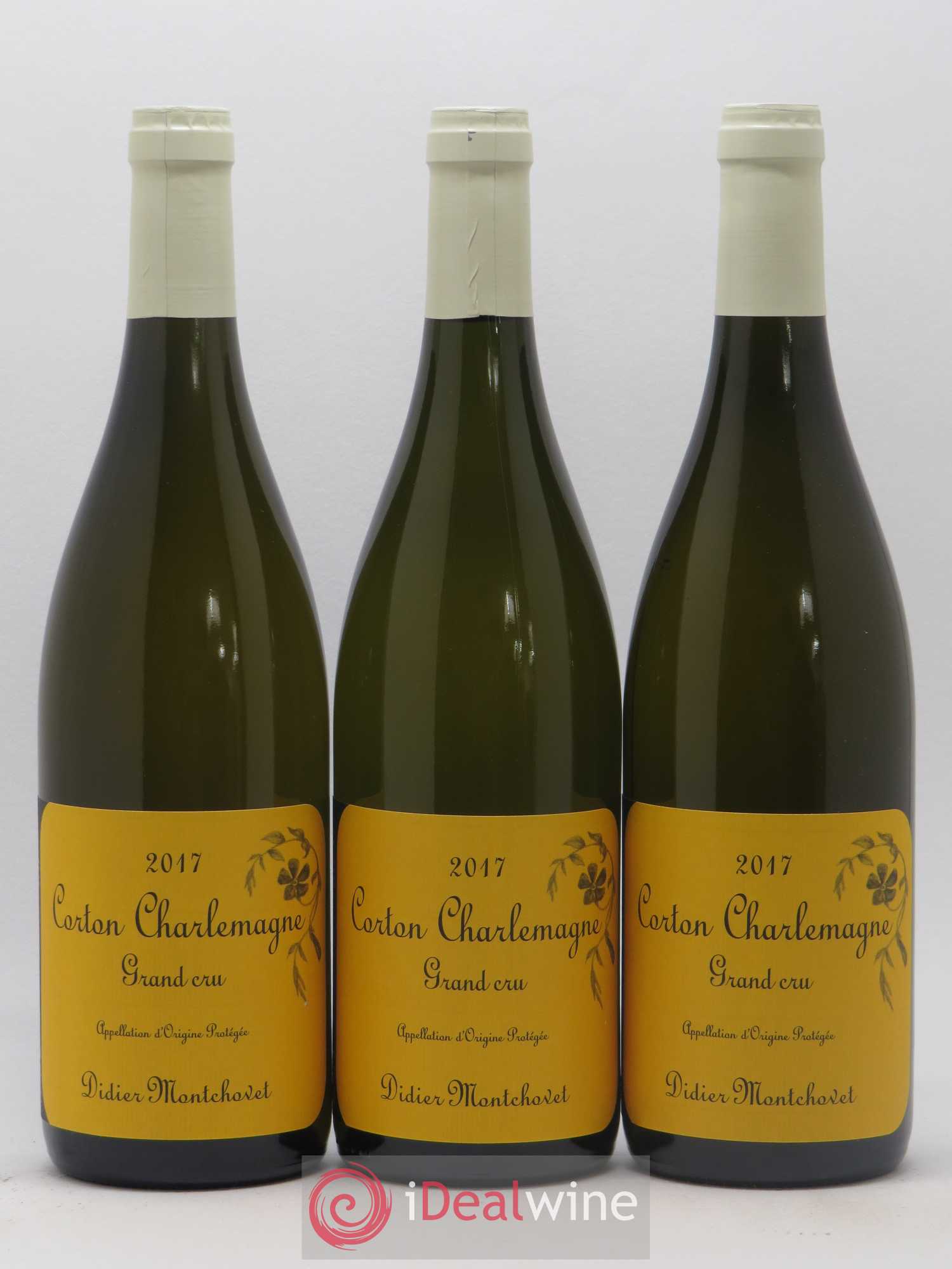 Corton-Charlemagne Grand Cru Domaine Didier Montchovet 2017 - Lotto di 3 bottiglie - 0