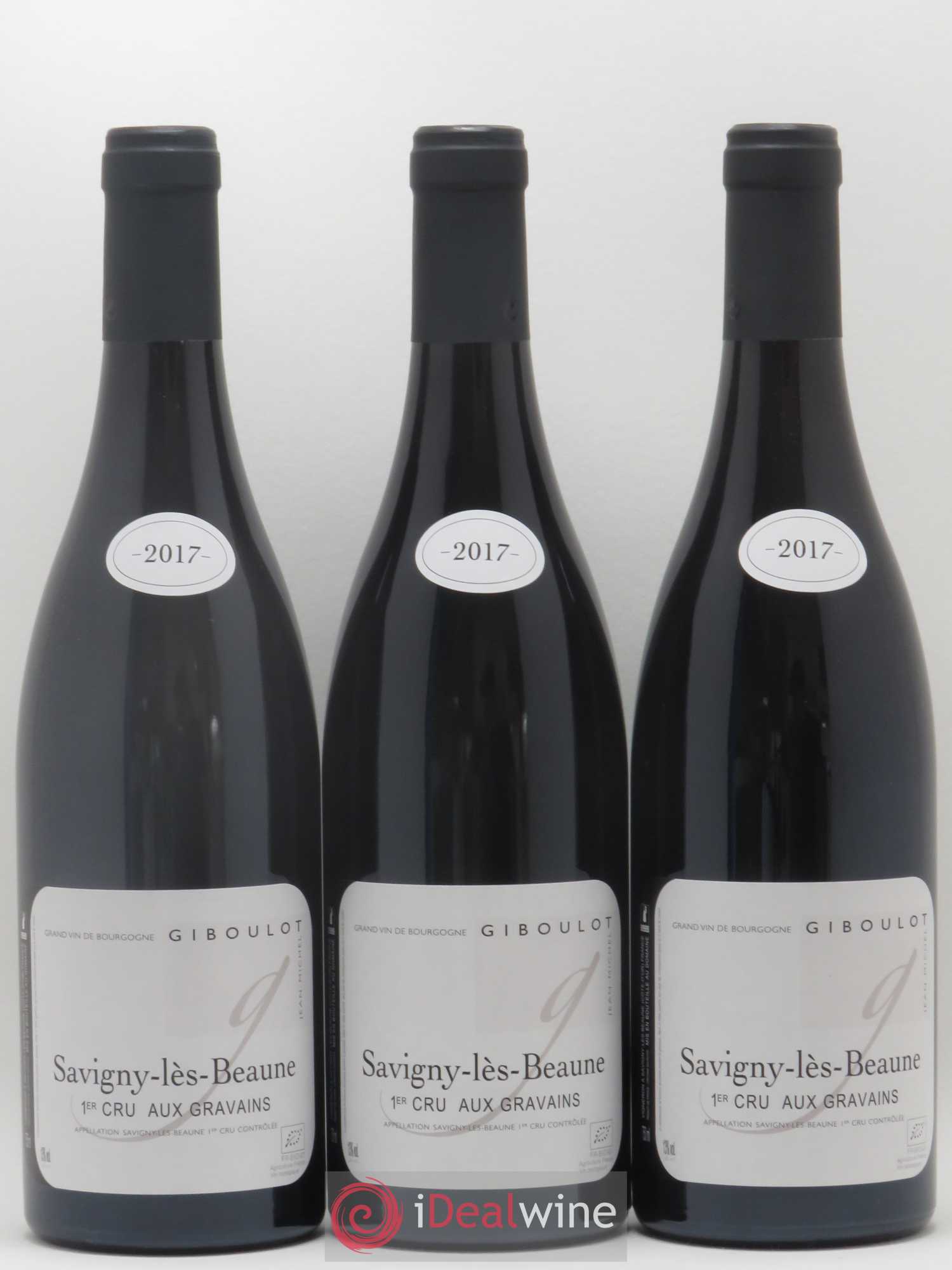 Savigny-lès-Beaune 1er Cru Aux Gravains Domaine J-M Giboulot 2017 - Posten von 3 Flaschen - 0