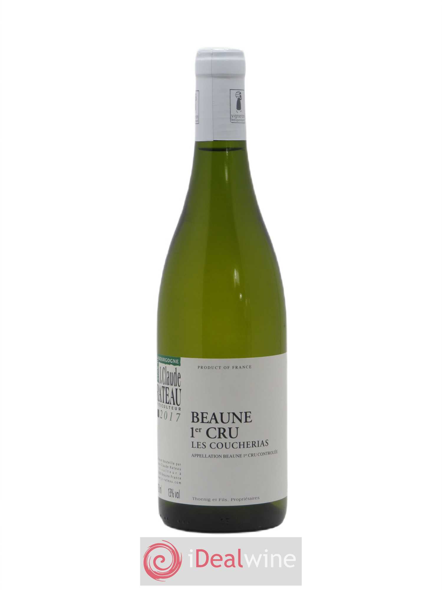 Beaune 1er Cru Les Coucherias Domaine J-C Rateau (sans prix de réserve) 2017 - Posten von 1 Flasche - 0